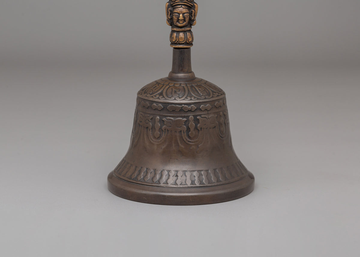 Himalayan Vajra and Bell Set for Ritual | Bronze Buddhist Ritual Tools