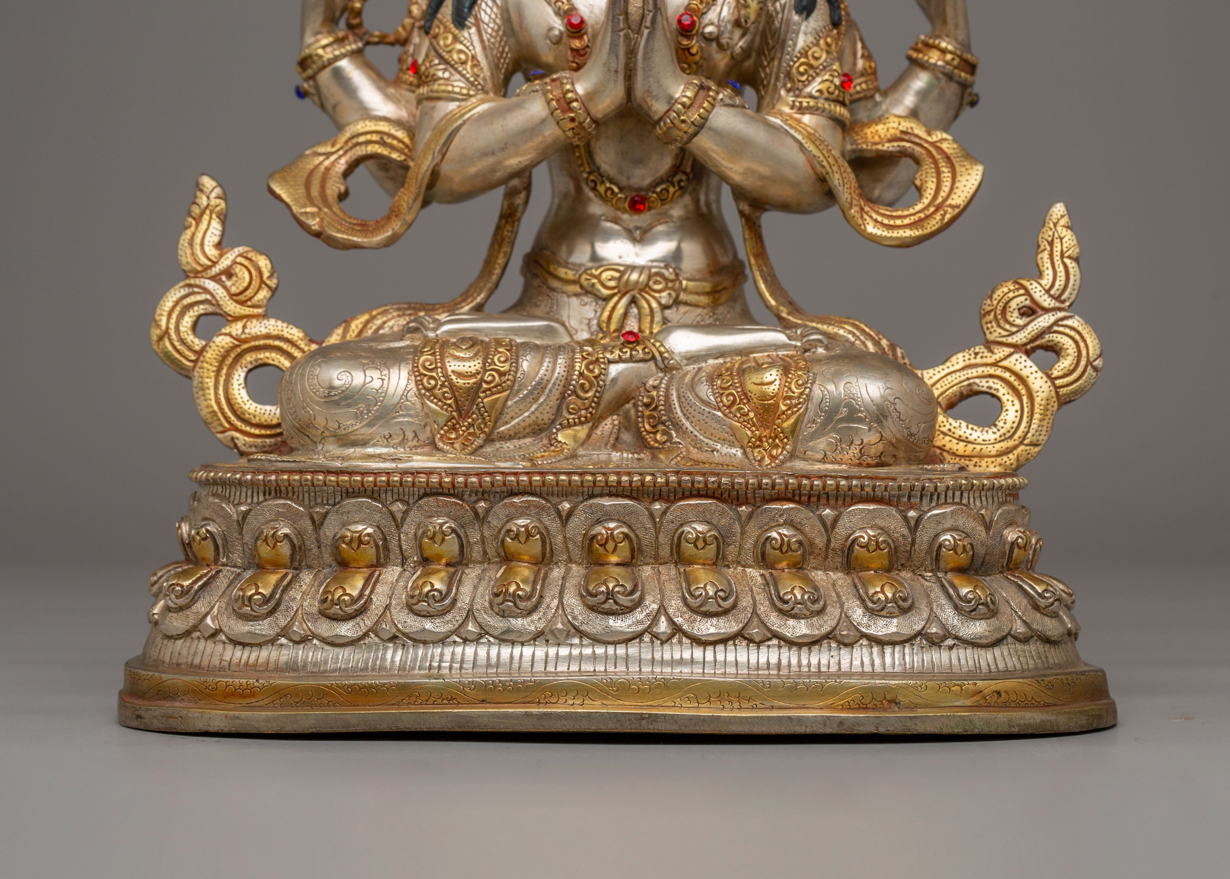 Spiritual Bodhisattva Chenrezig Statue | Tibetan Avalokiteshvara Figurine