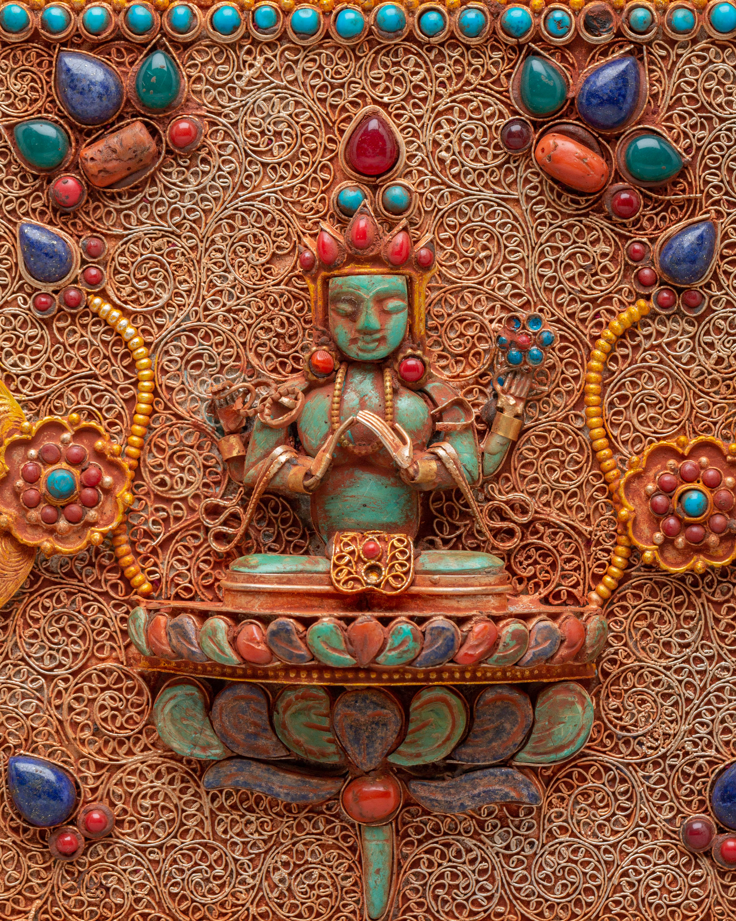 Himalayan Buddhist Treasure Box | Handcrafted Tibetan Decor