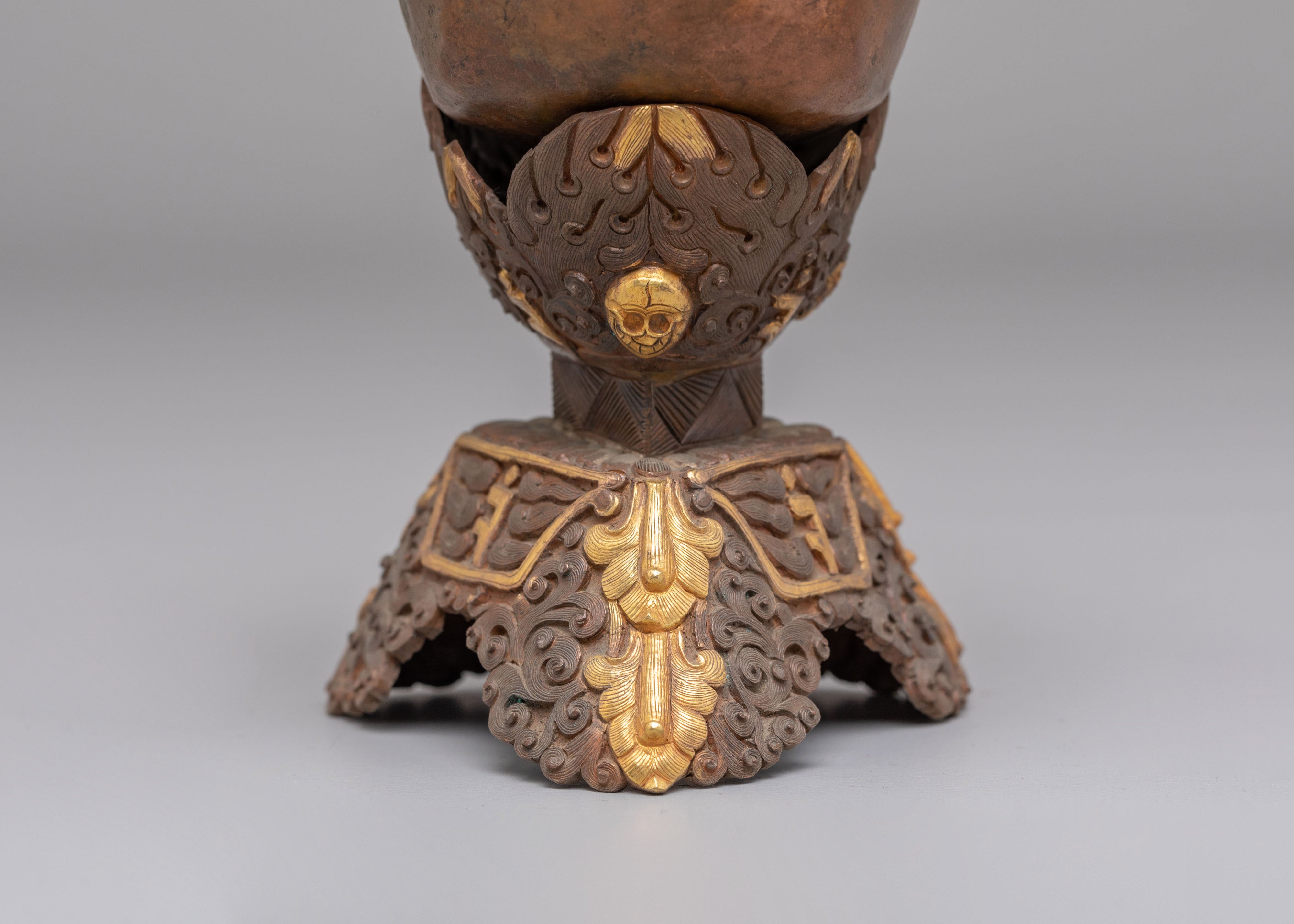 Tibetan Kapala Ritual Cup | Sacred Skull Cup for Altar & Meditation