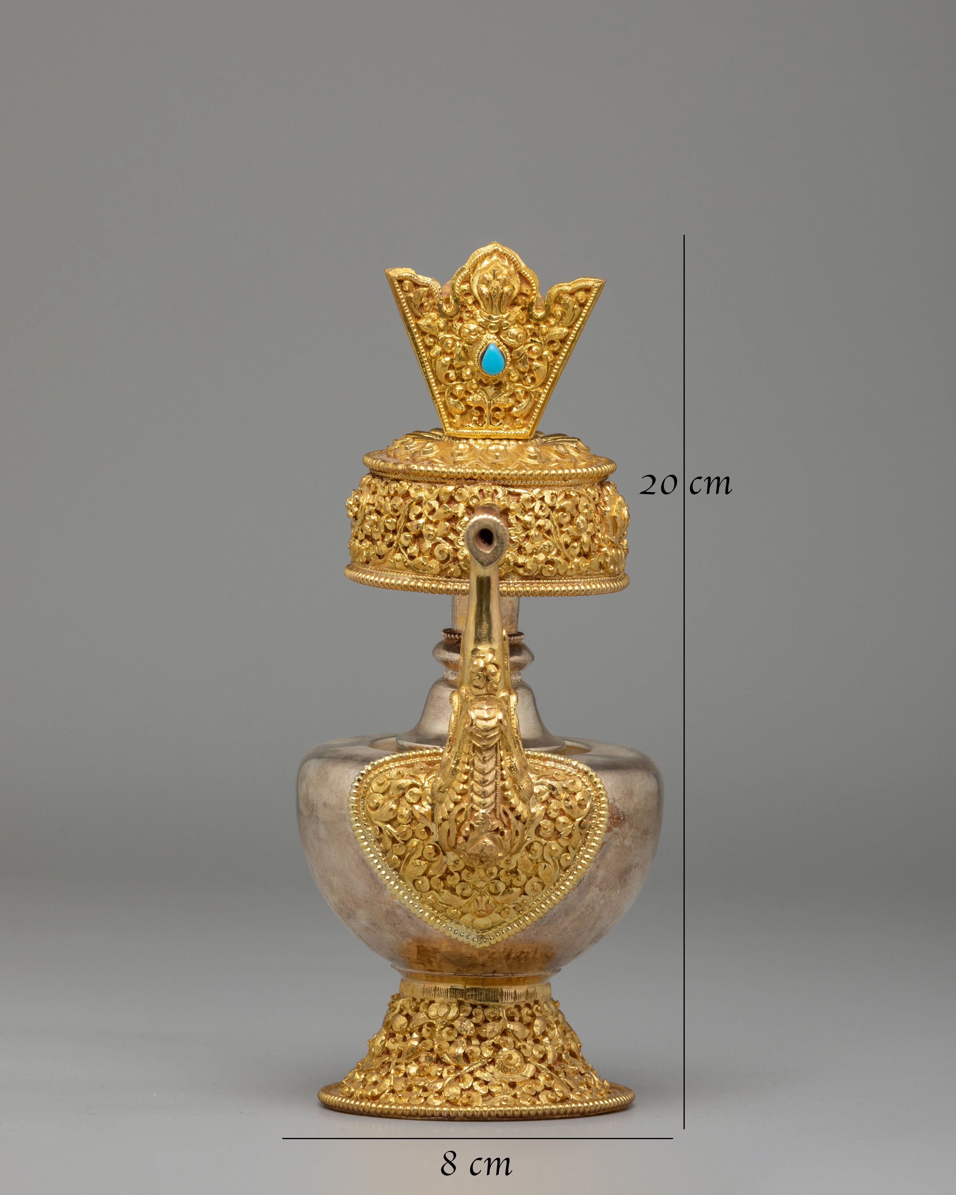 Spiritual Handcrafted Ritual Bhumba Set | Gold and Silver Plated Bhumba