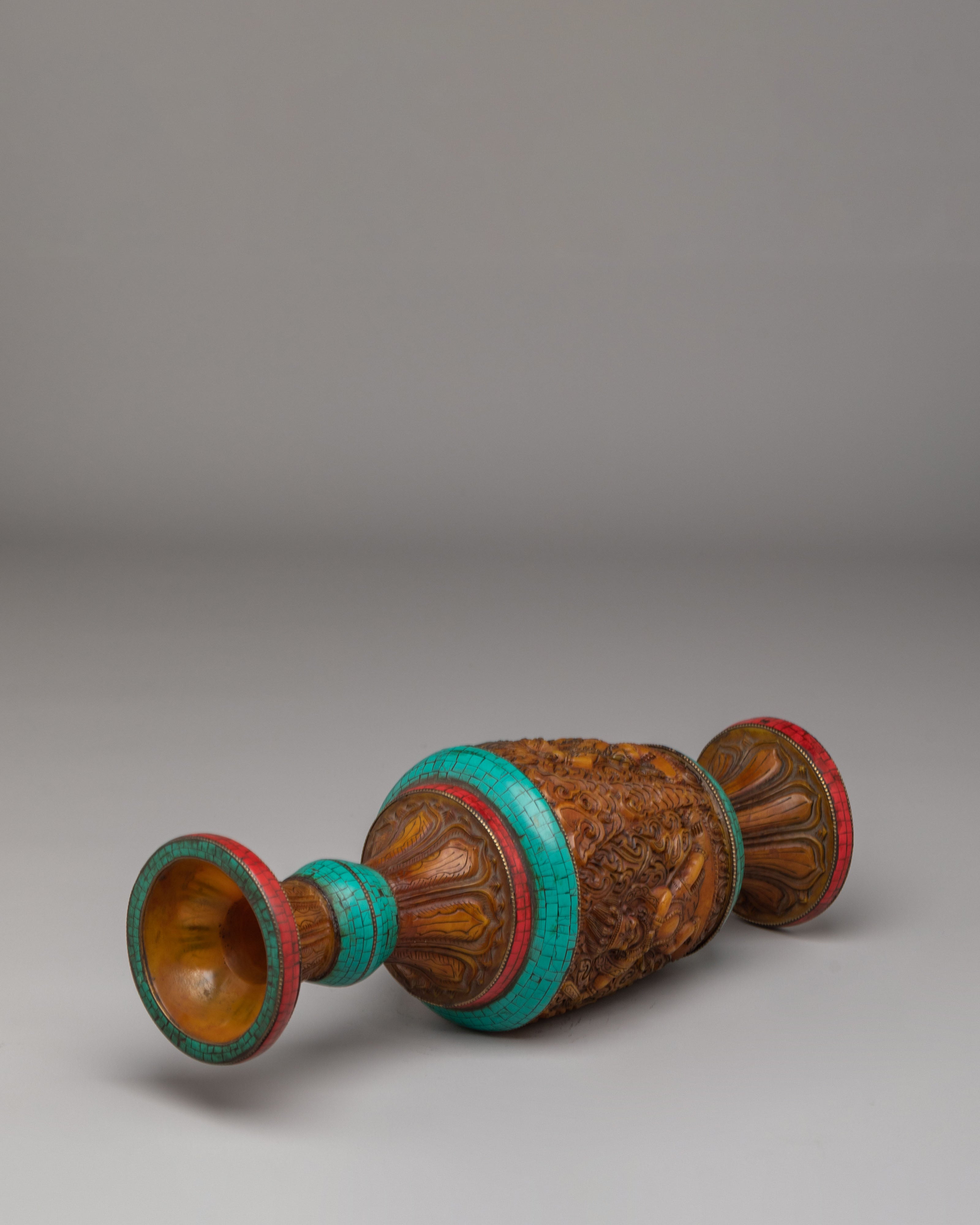 Black Manjushri Flower Vase | Handcrafted Flower Vase