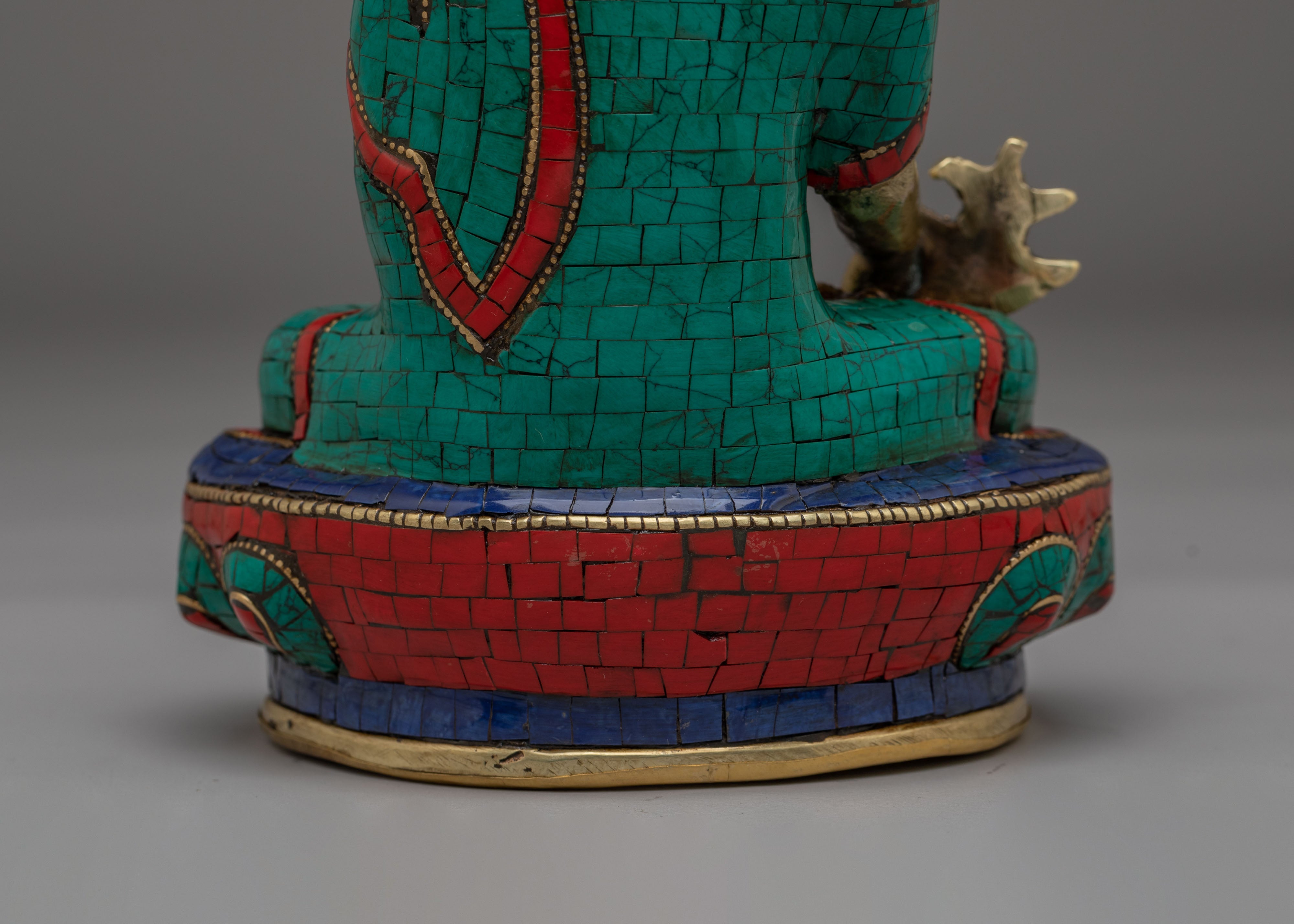 Medicine Buddha Statue With Healing Nectar | Handcrafted Tibetan Sculpture