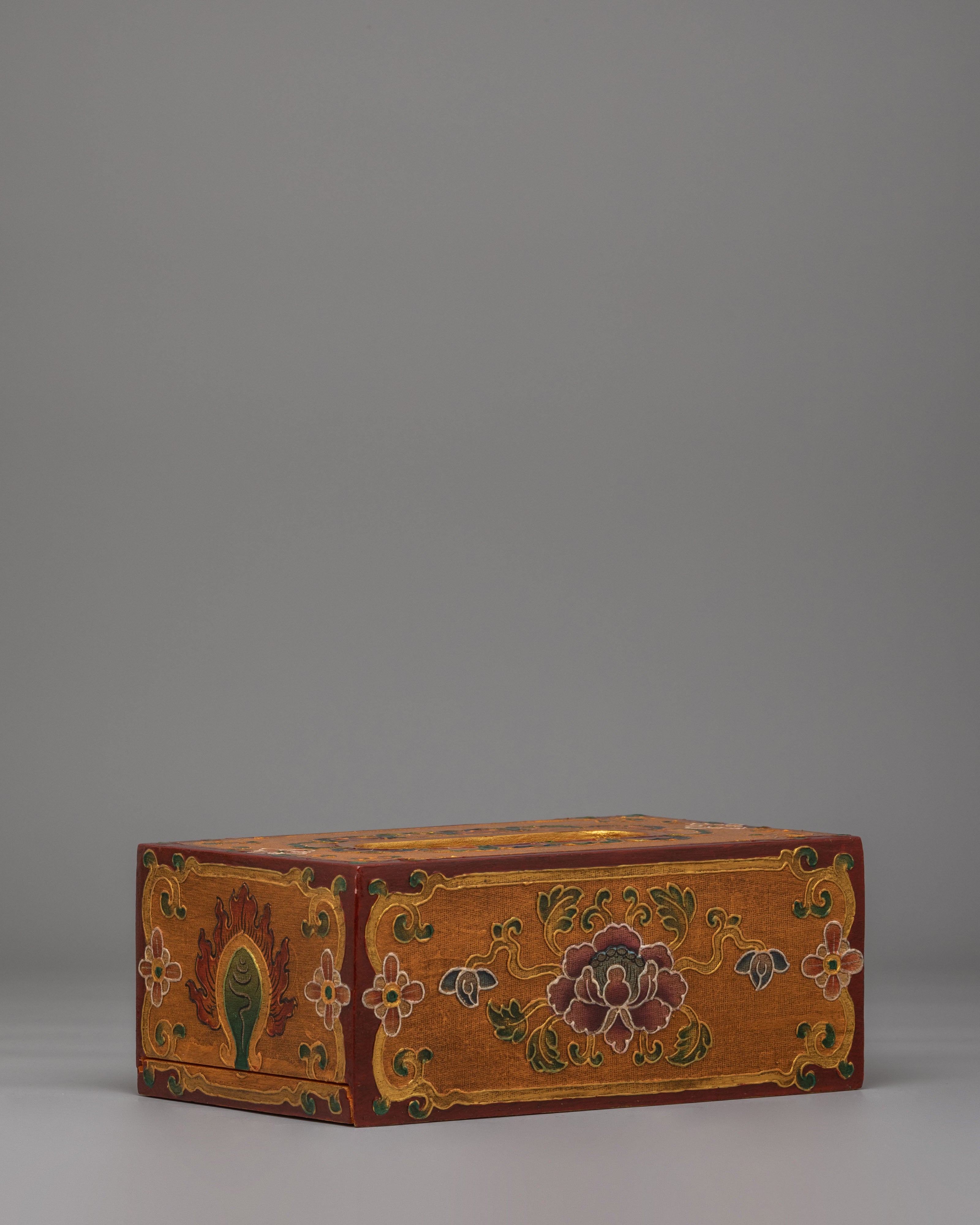 Tibetan Tissue Holder | Wooden Tissue Box