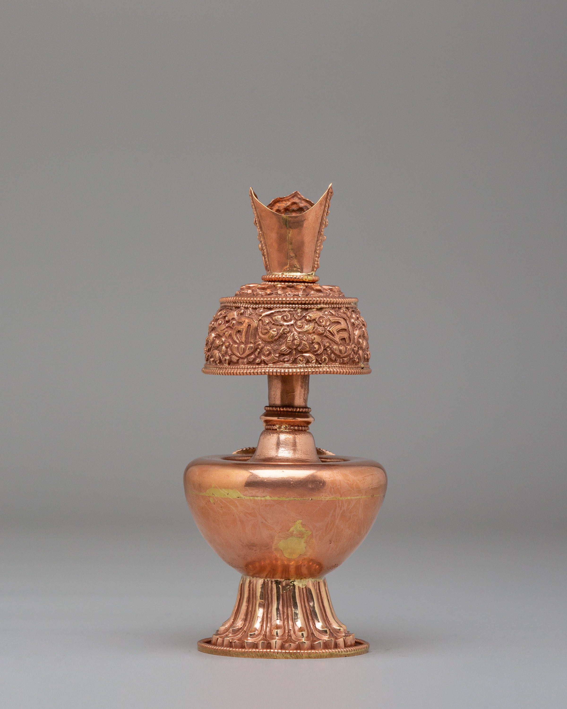 Traditional Bhumba Ritual Vessel | Sacred Copper Bhumba for Puja