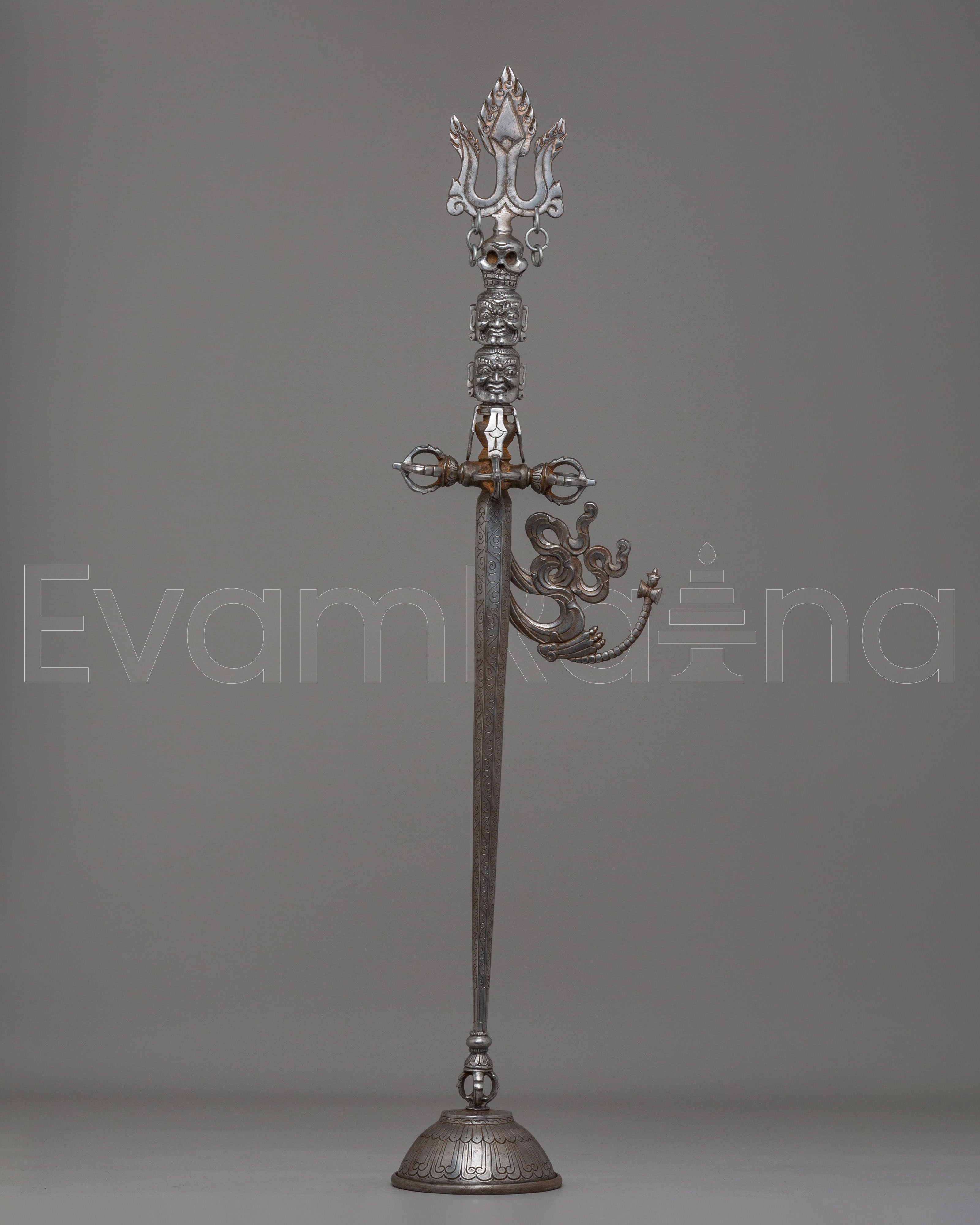 Sacred Khatvanga Ritual Staff