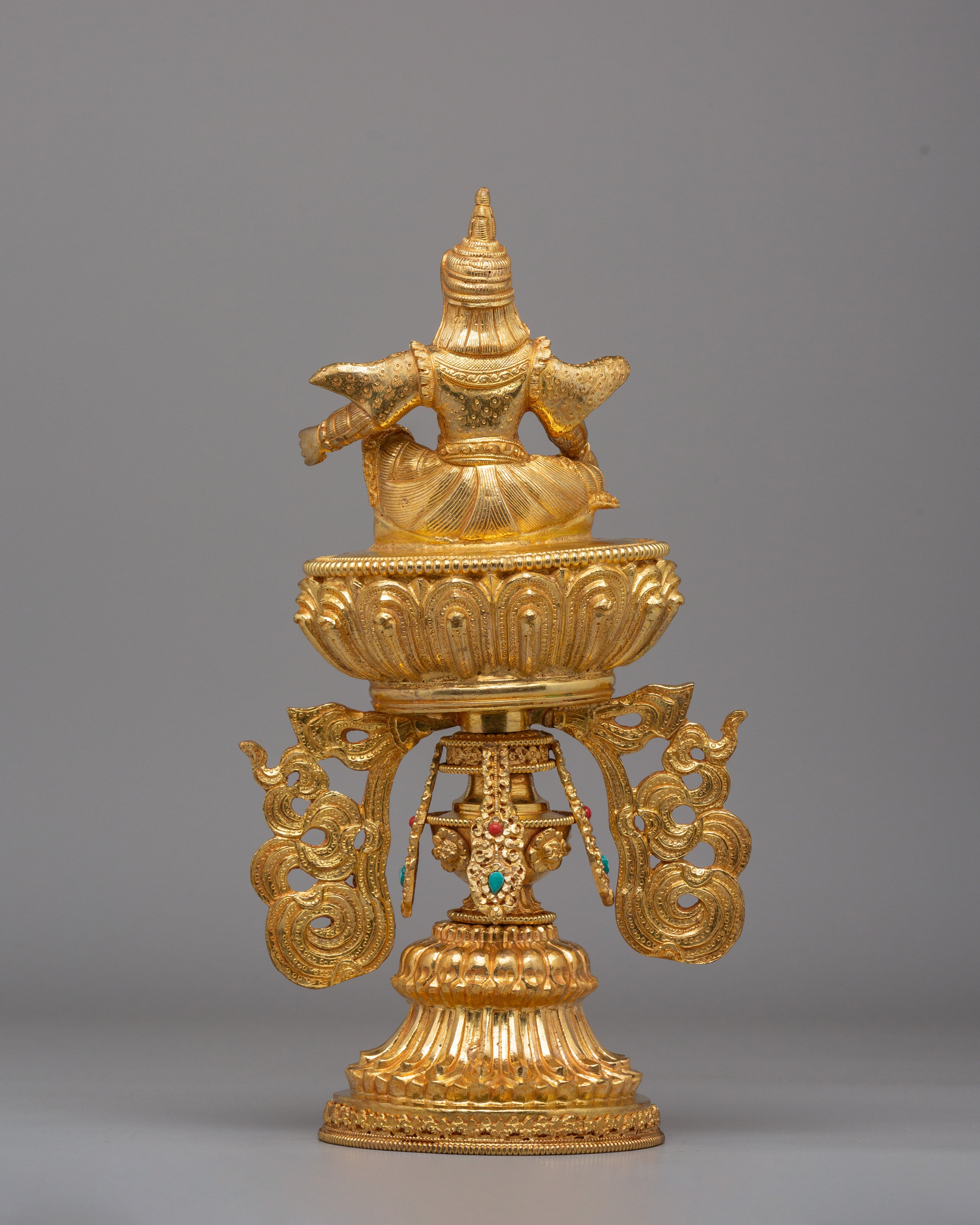 Handcrafted Chakravartin Possessions Sculpture | Sacred Buddhist Artwork for Meditation