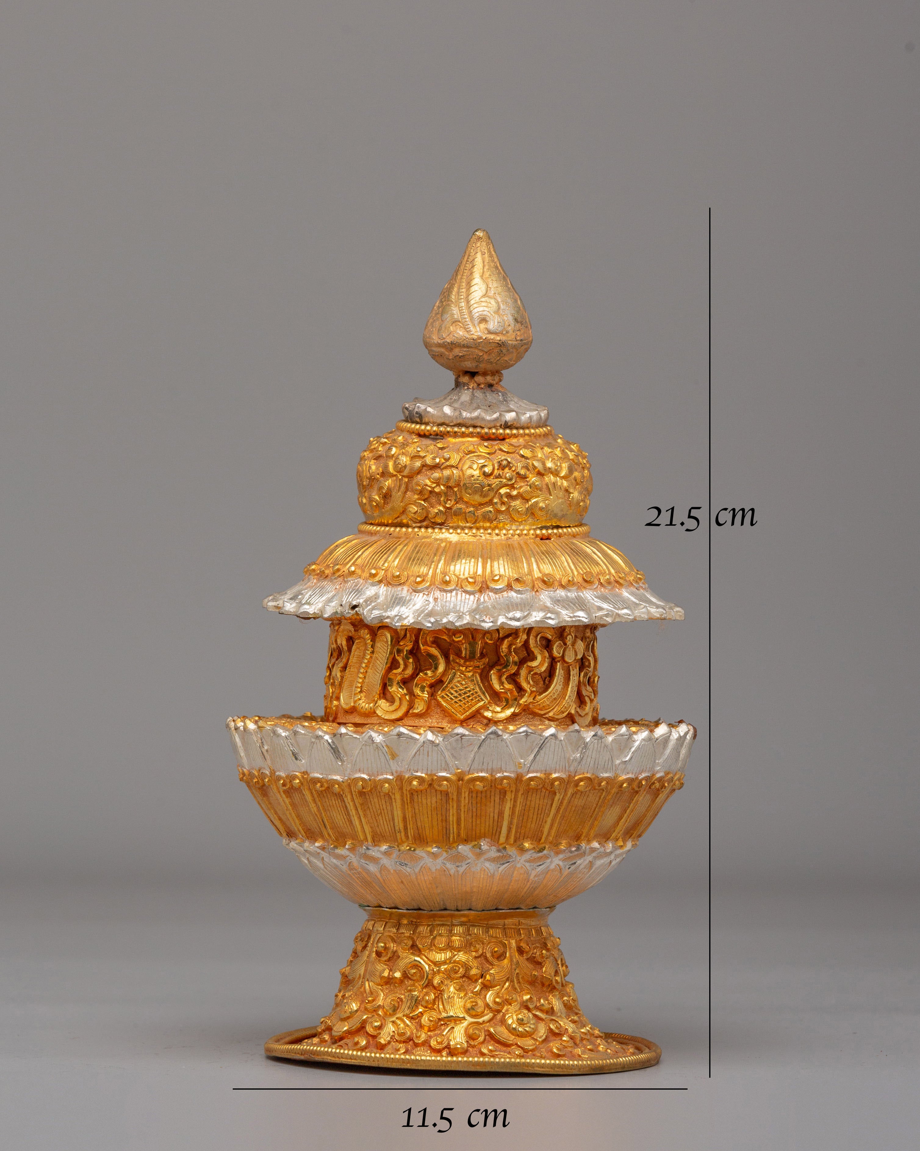 Gold-Plated Dhupur Rice Pot | Symbolic Offering Vessel