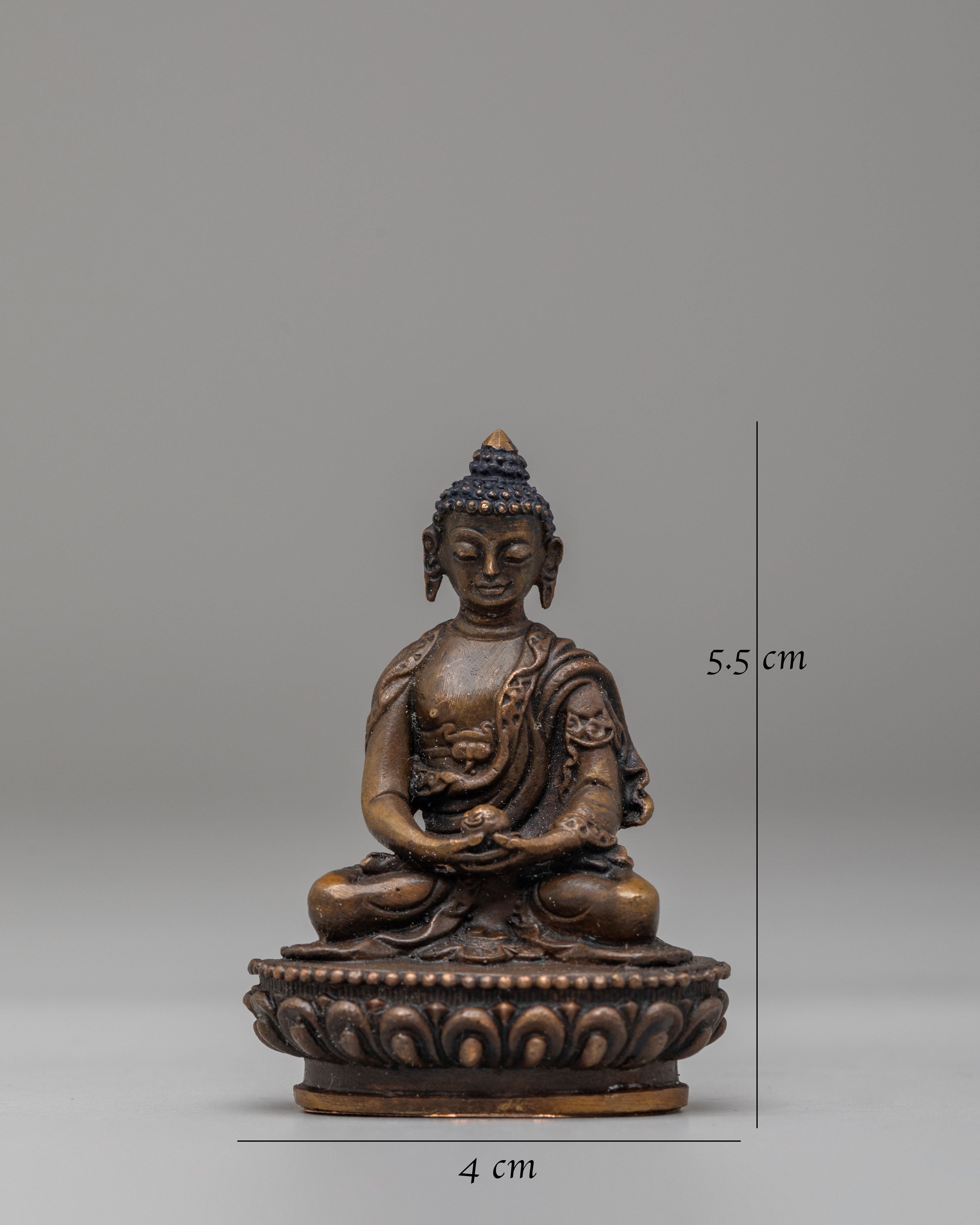 Sacred Tibetan Amitabha Buddha Sculpture | Traditional Buddhist Artwork