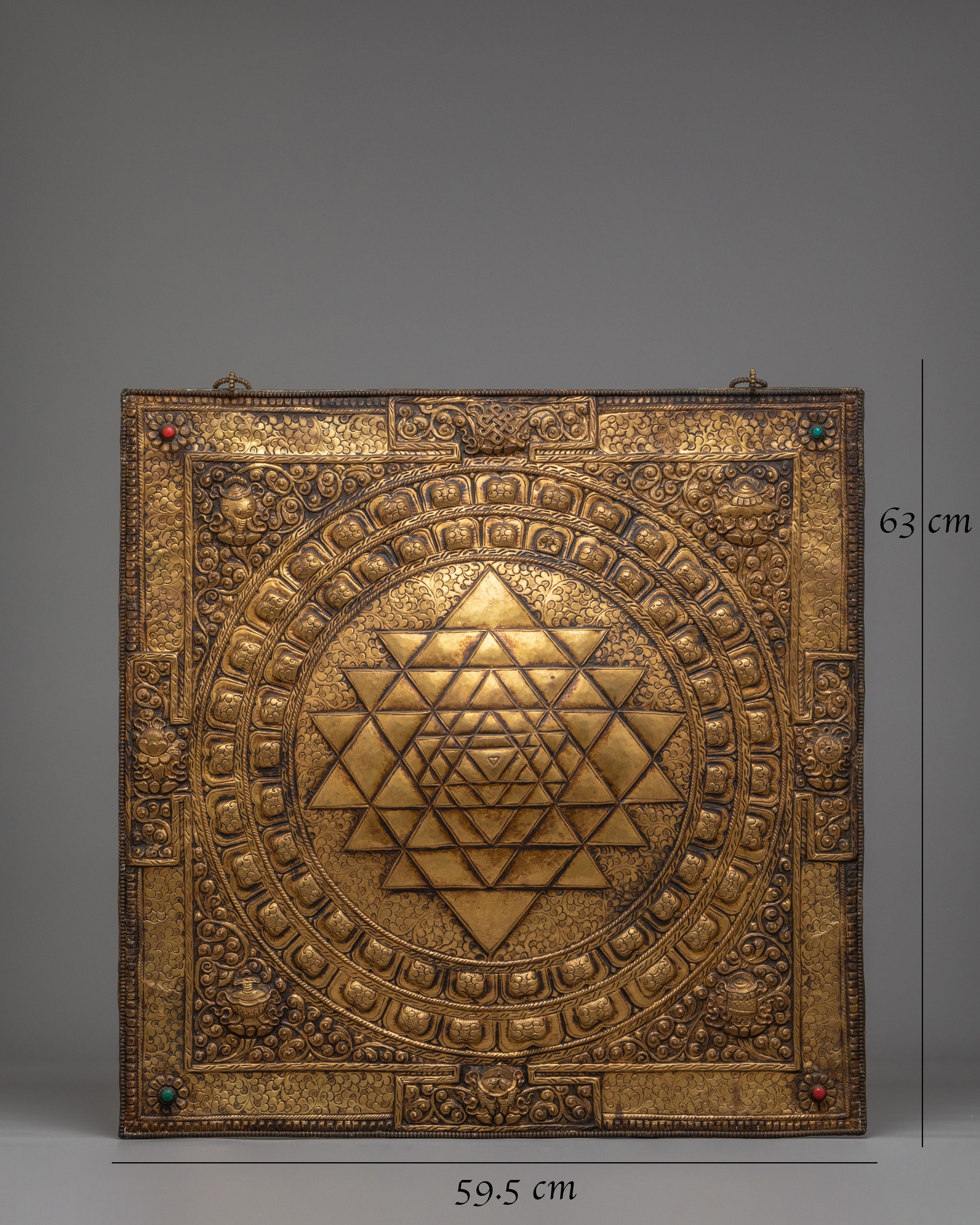 Handcrafted Sri Yantra Wall Hanging | Tibetan Sacred Art
