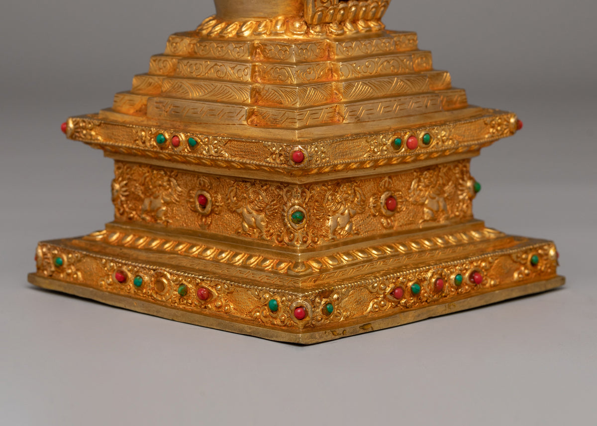 Buddhist Stupa of Great Miracles | Handcrafted Buddhist Shrine