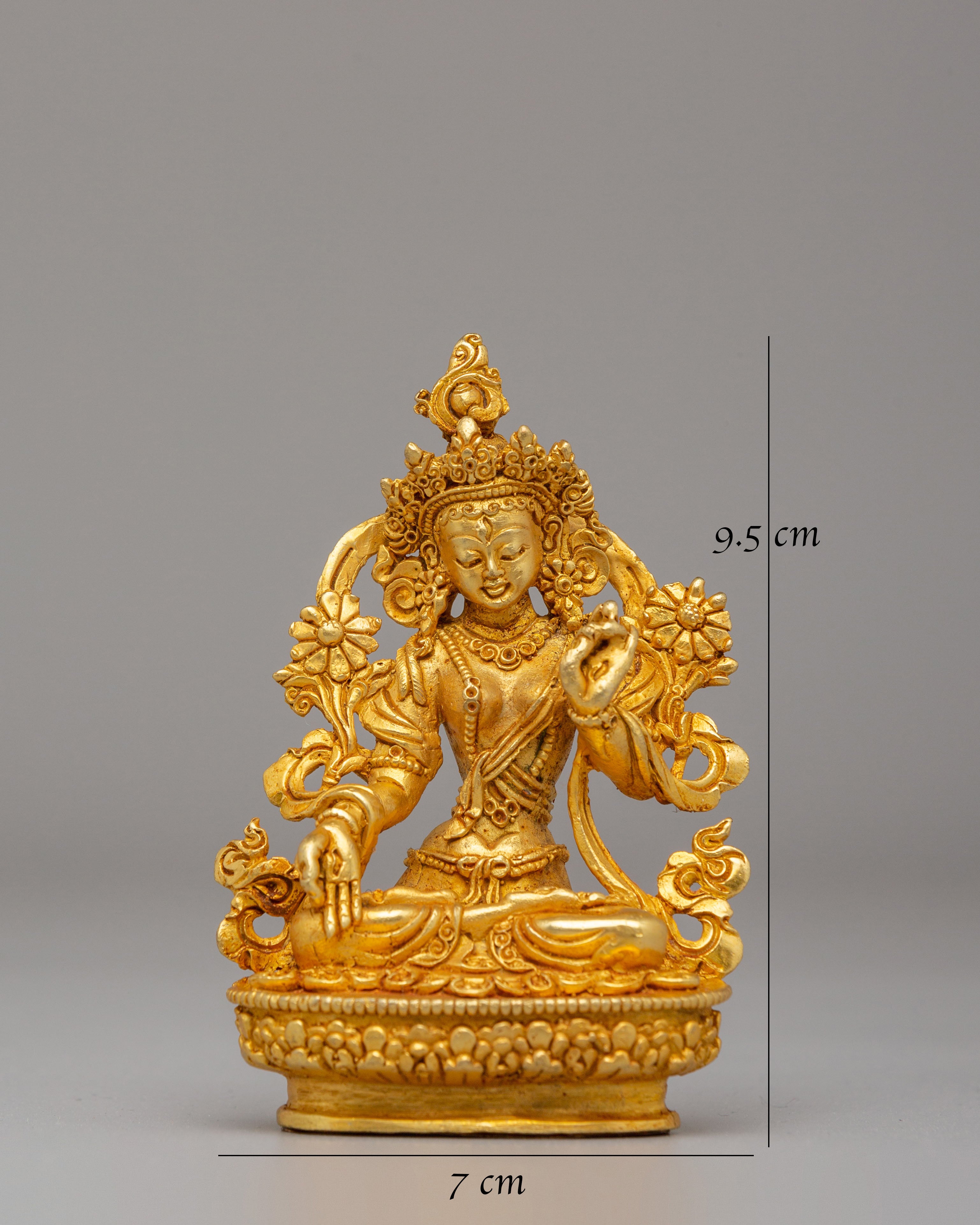 Traditional White Tara Altar Statue | Goddess of Compassion Decor