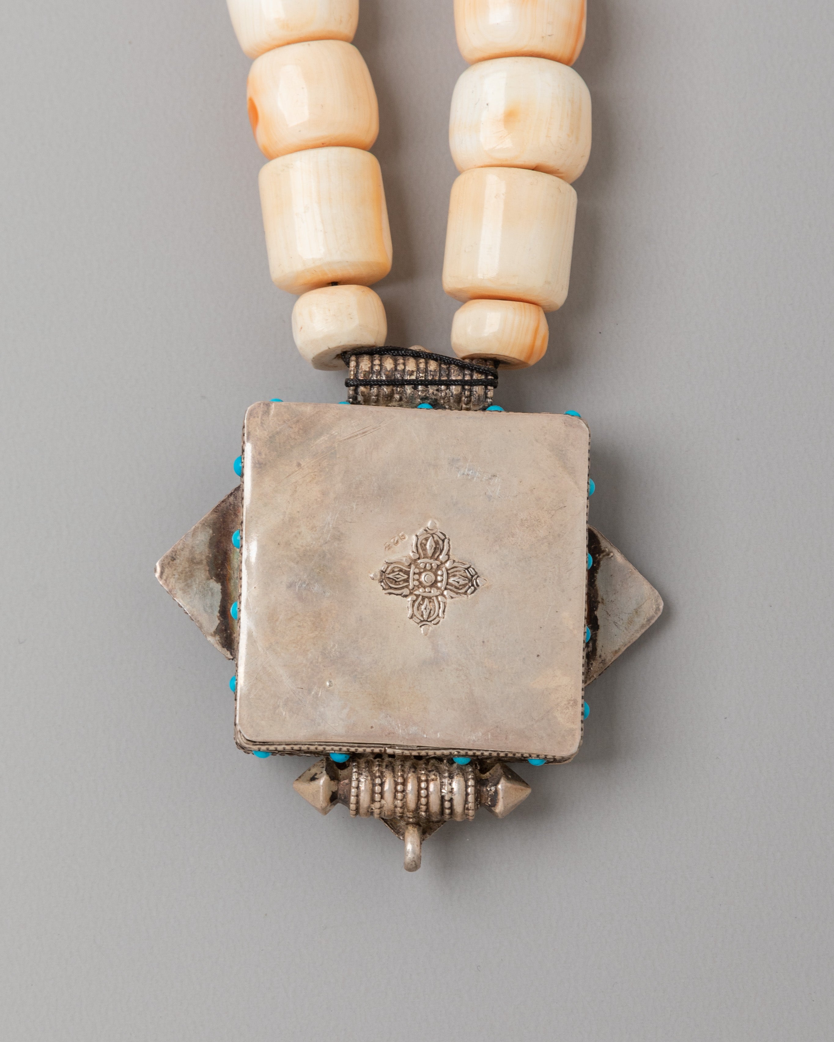 Handmade Ghau Box with Locket | Silver Gemstone Jewelry