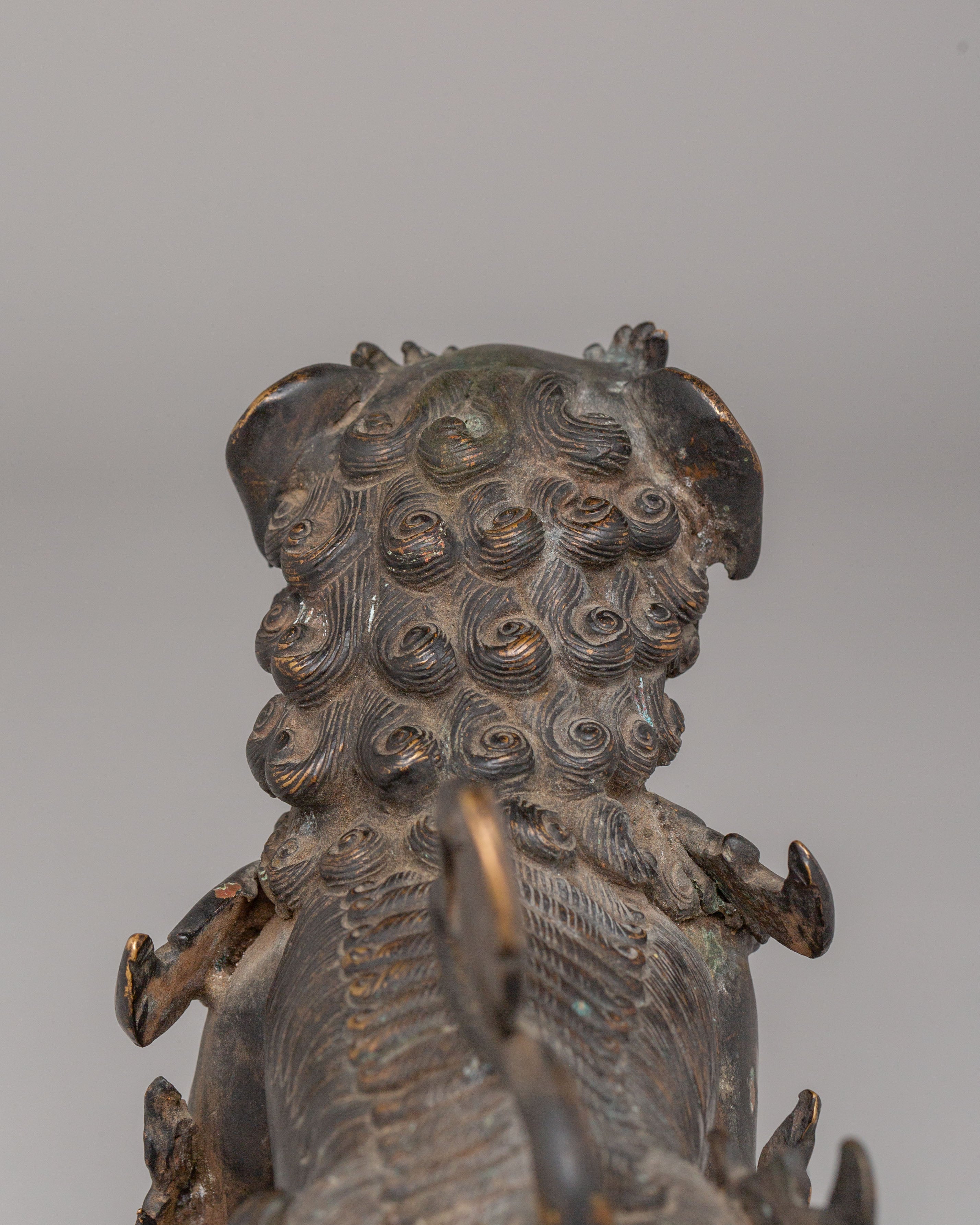 Buddhist Guardian Lion Pair | Symbol of Strength & Protection