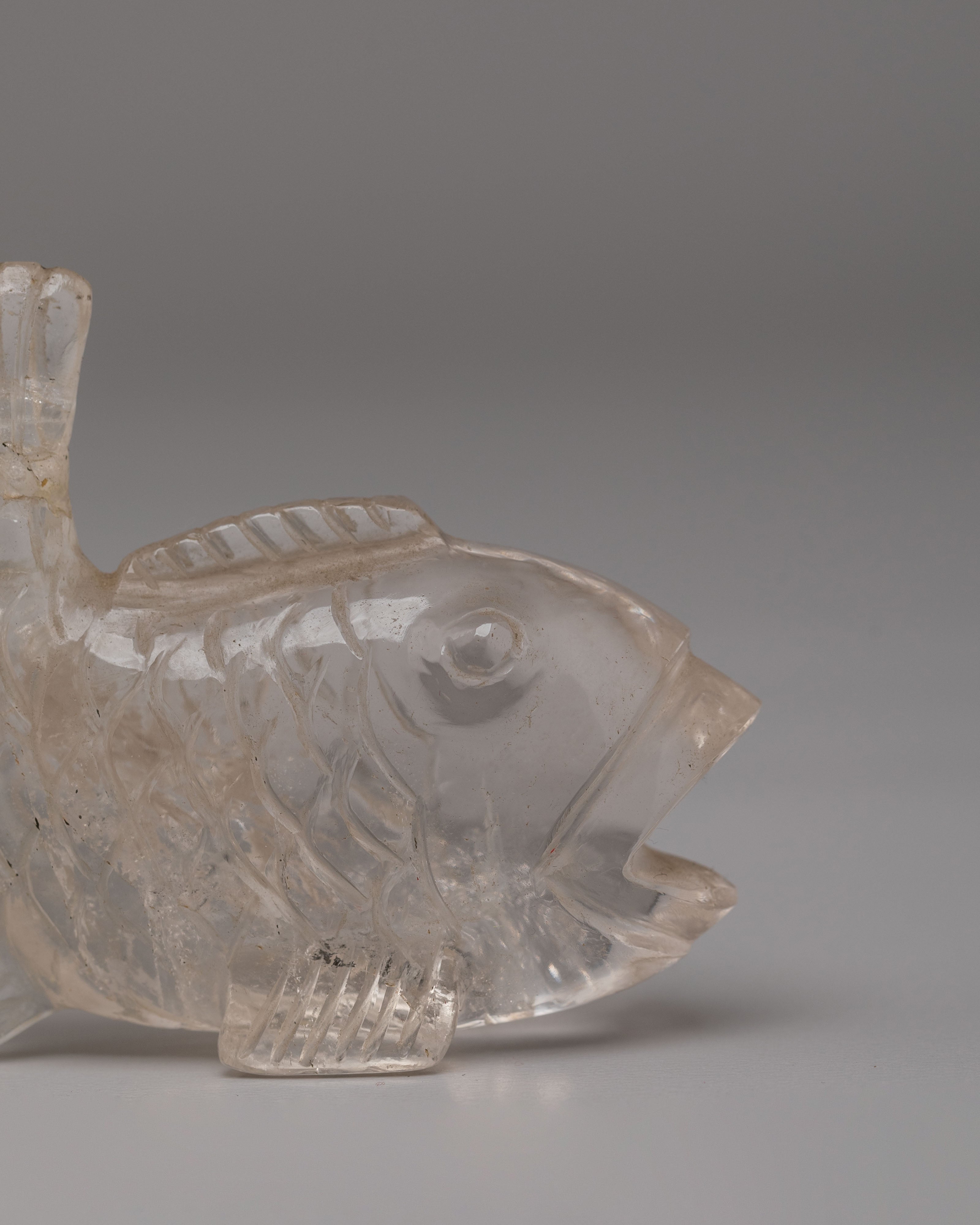 Handcrafted Crystal Fish Sculpture | A Symbol of Wisdom & Tranquility
