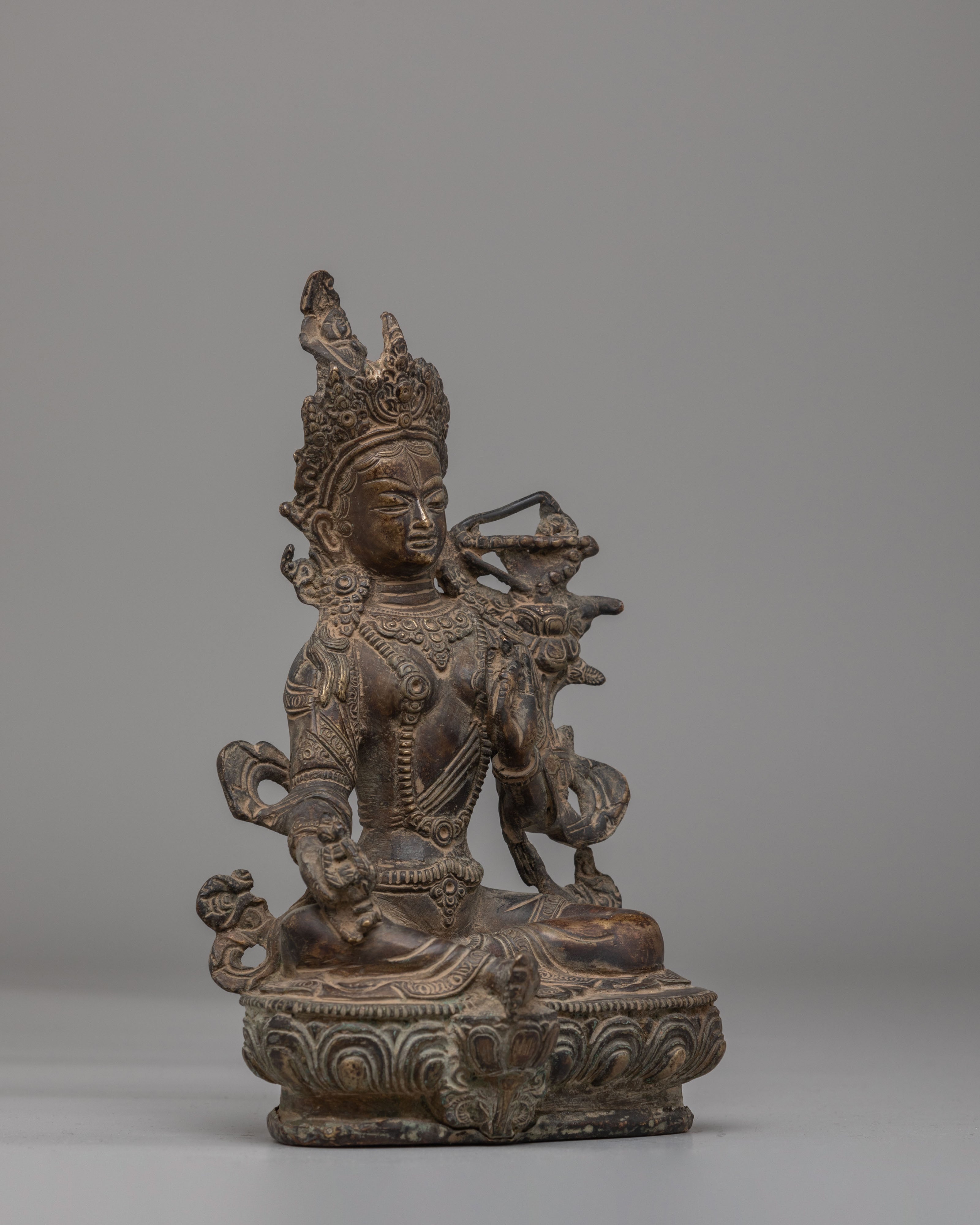 Handcrafted Red Tara Deity Statue | Sacred Tibetan Buddhist Art