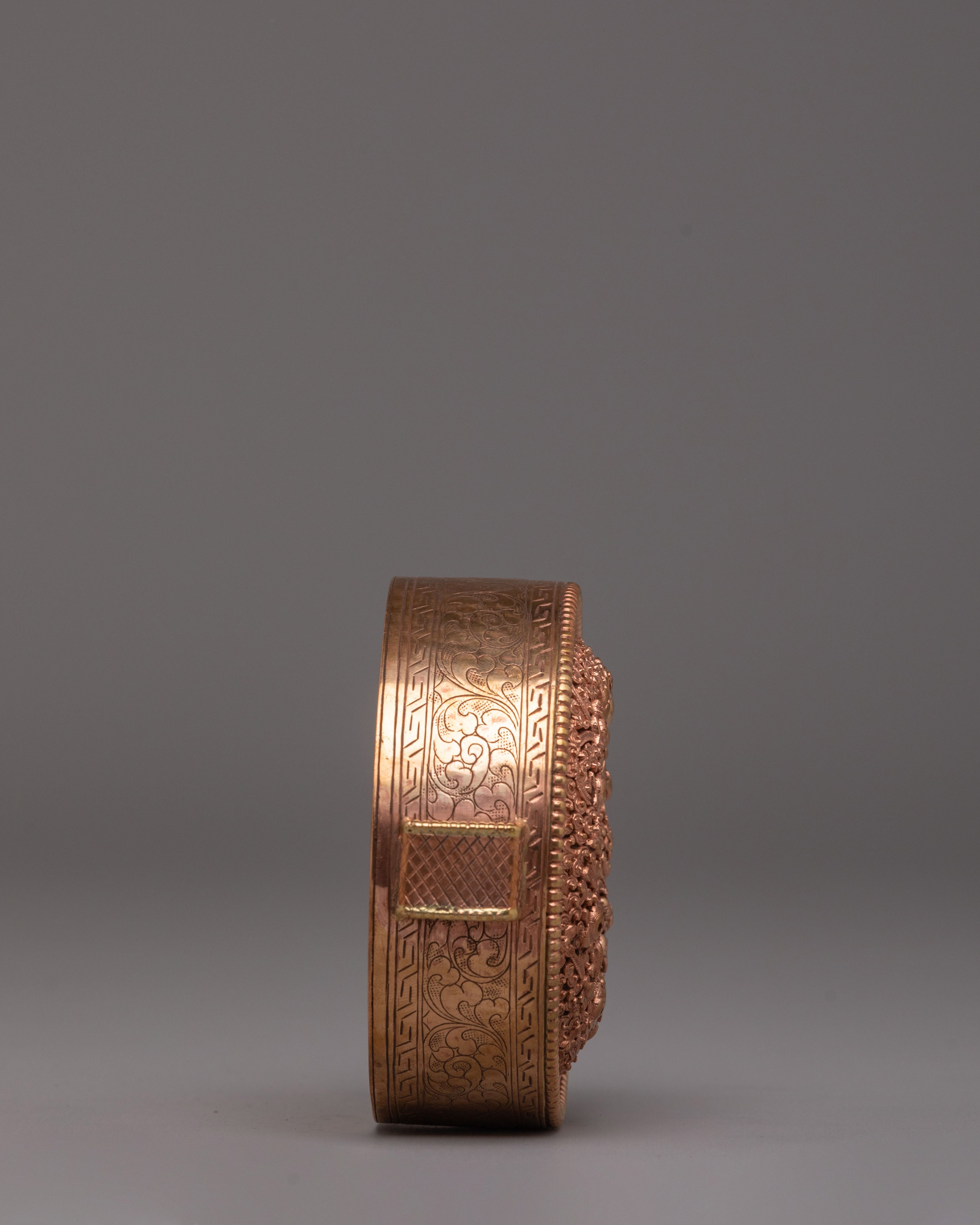 Tibetan Copper Ghau Box | Symbol of Spiritual Protection