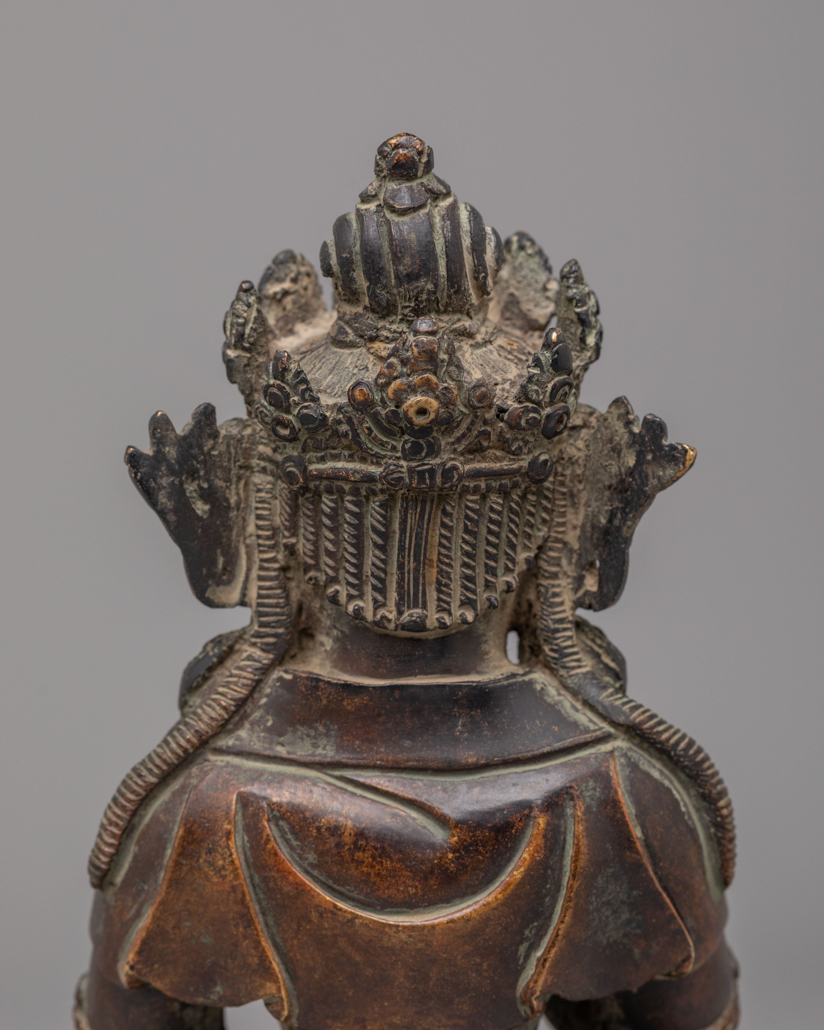 Tibetan Mitrugpa Figurine | Oxidized Copper Buddhist Sculpture