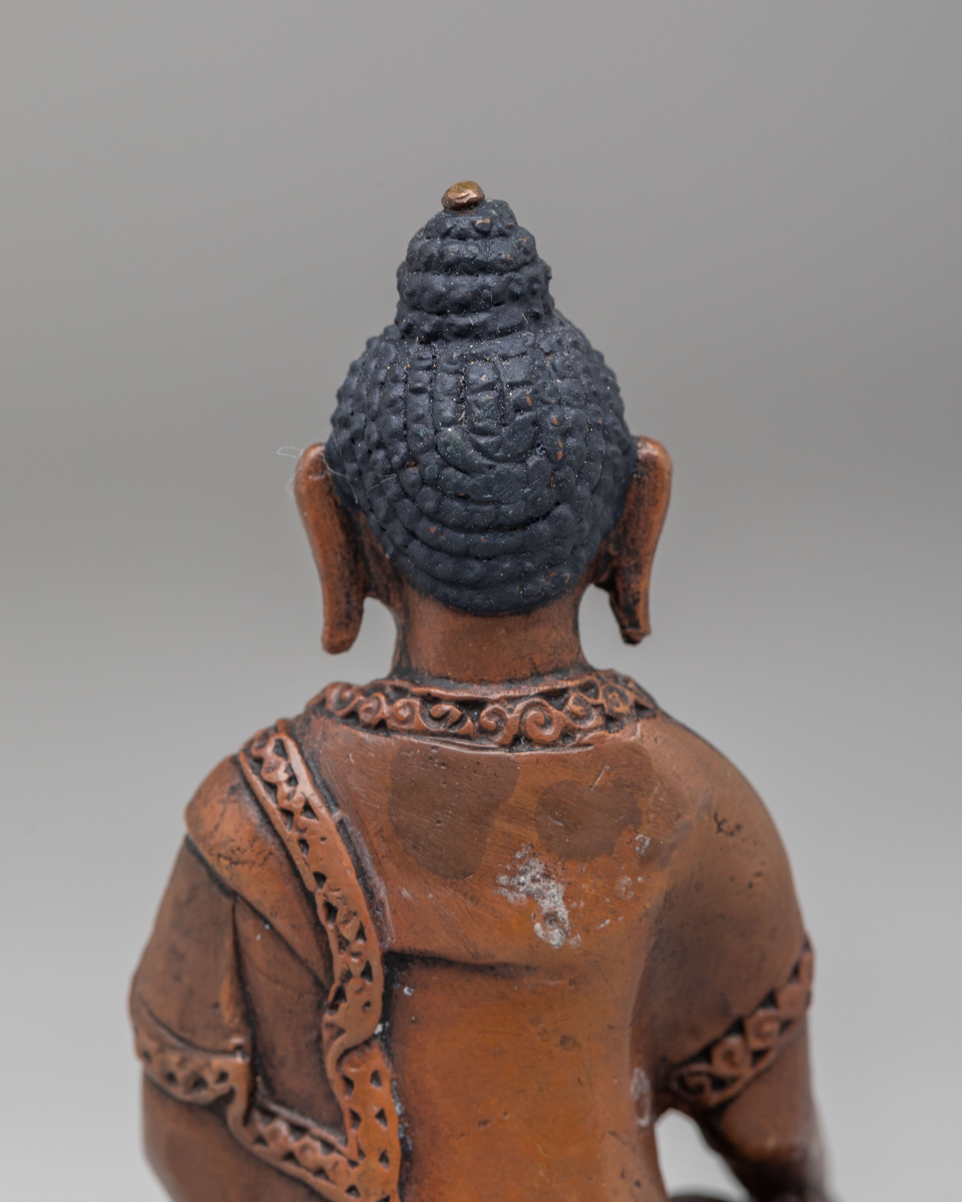 Spiritual Himalayan Shakyamuni Buddha Statue | Machine-Made Copper Sculpture