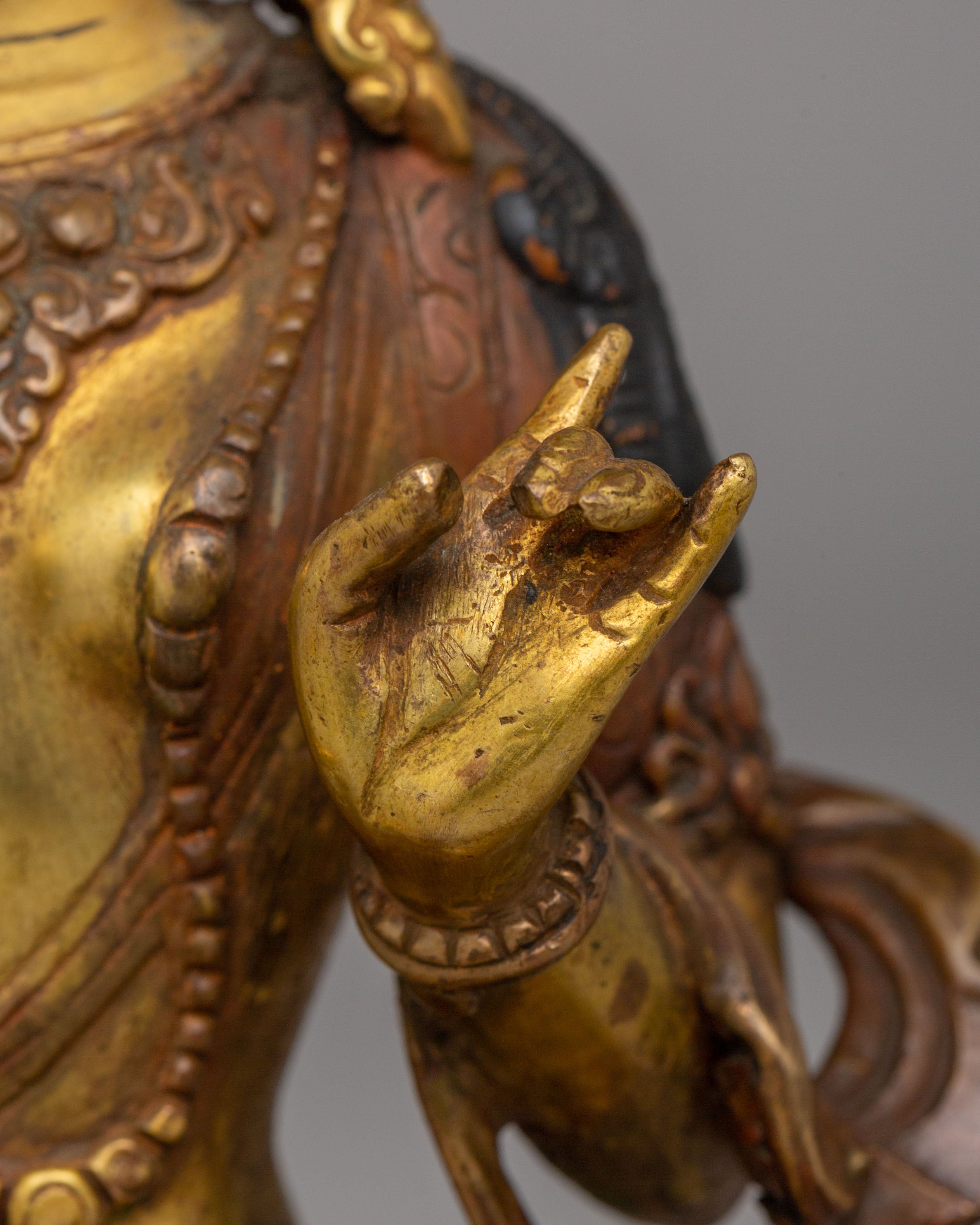 Handcrafted Dukar Statue | Tibetan Deity of Wisdom and Compassion