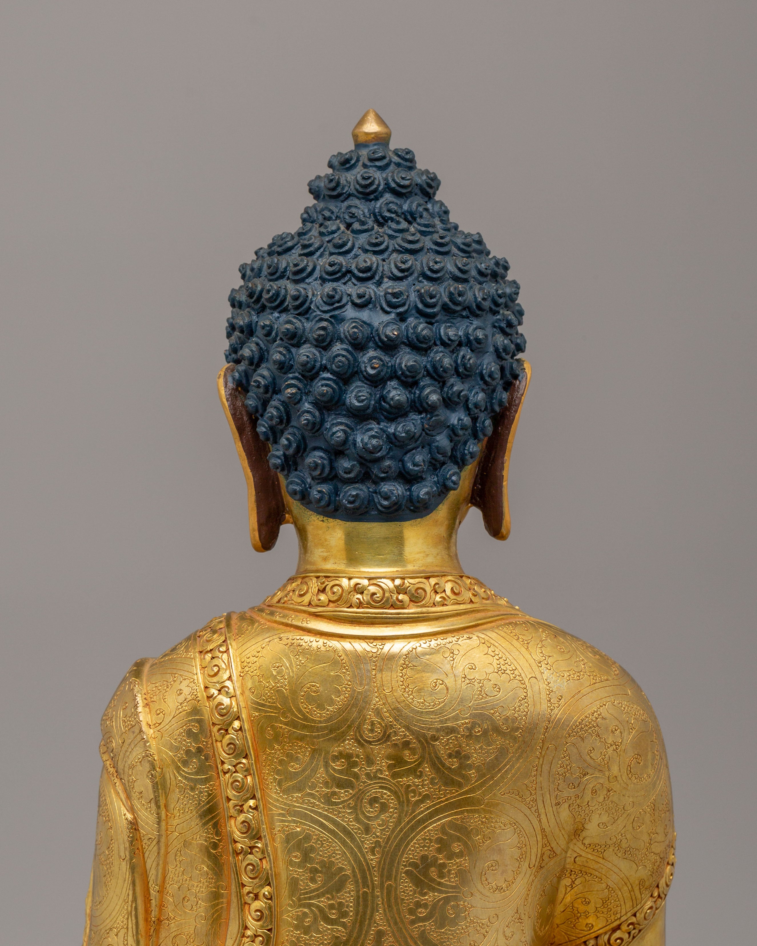 Divine Shakyamuni Buddha Altar Statue | Traditional Tibetan Artwork