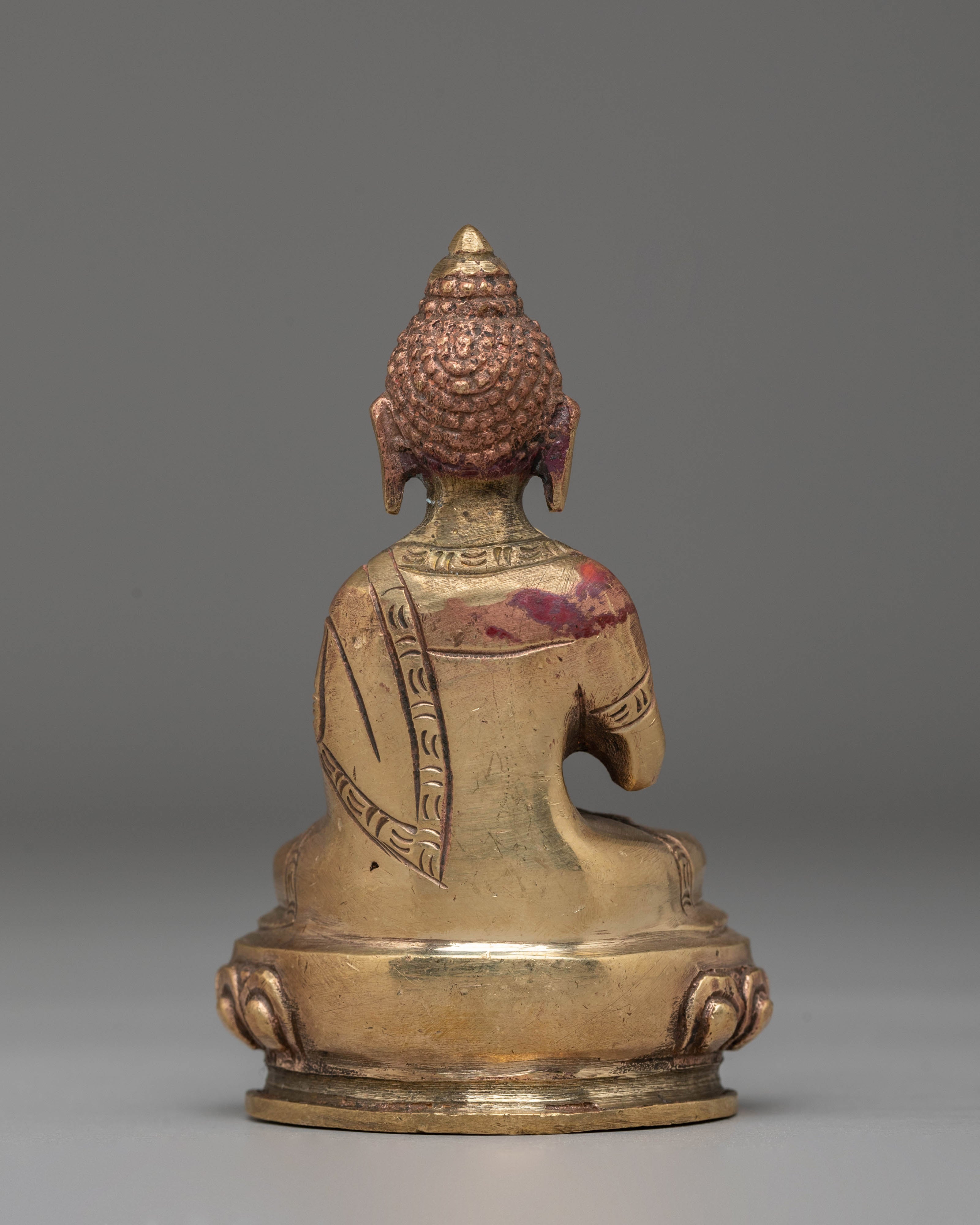 Handcrafted Buddhist Amogasiddhi Statue | Copper Body Statue