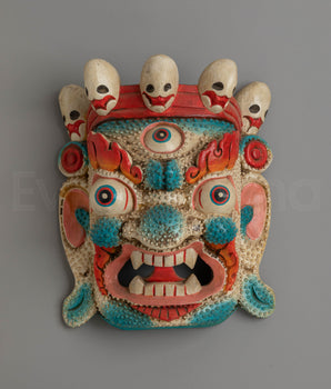 Handcrafted Bhairava Mask Wall Hanging