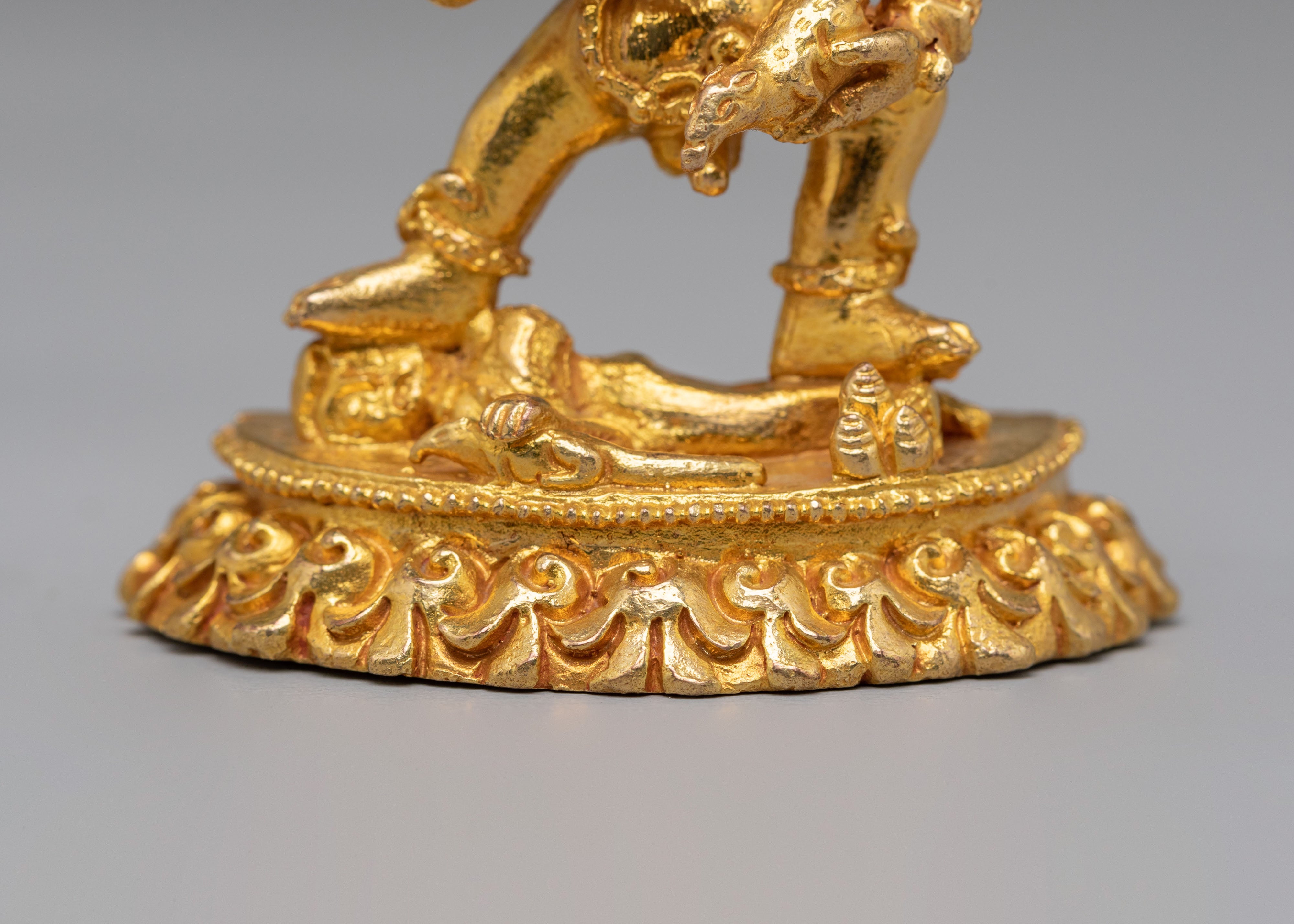 Ceremonial Black Dzambhala Statue | Symbol of Prosperity and Protection