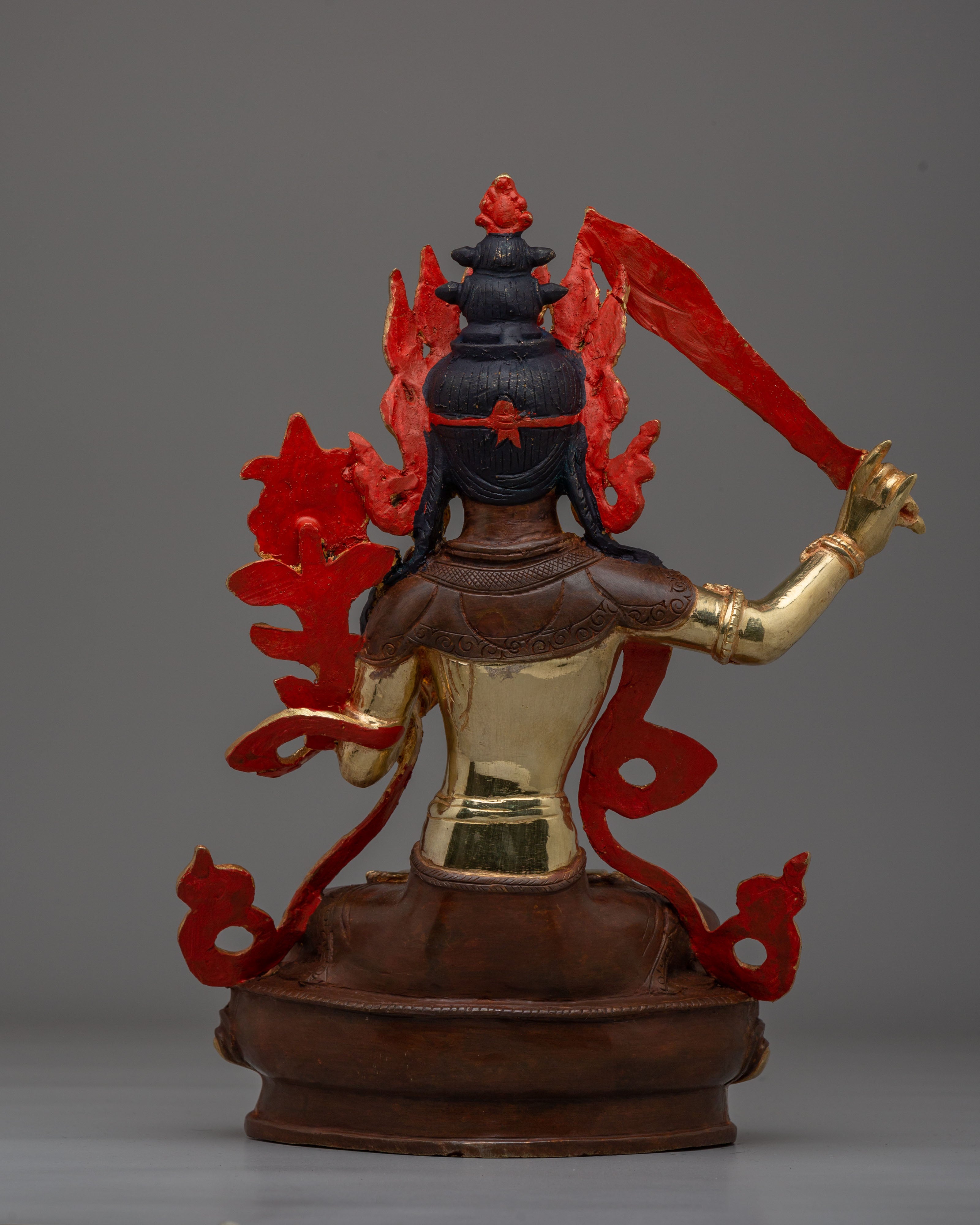 Traditional Manjushri Wisdom Deity Statue | Handcrafted Artwork for Spiritual Harmony