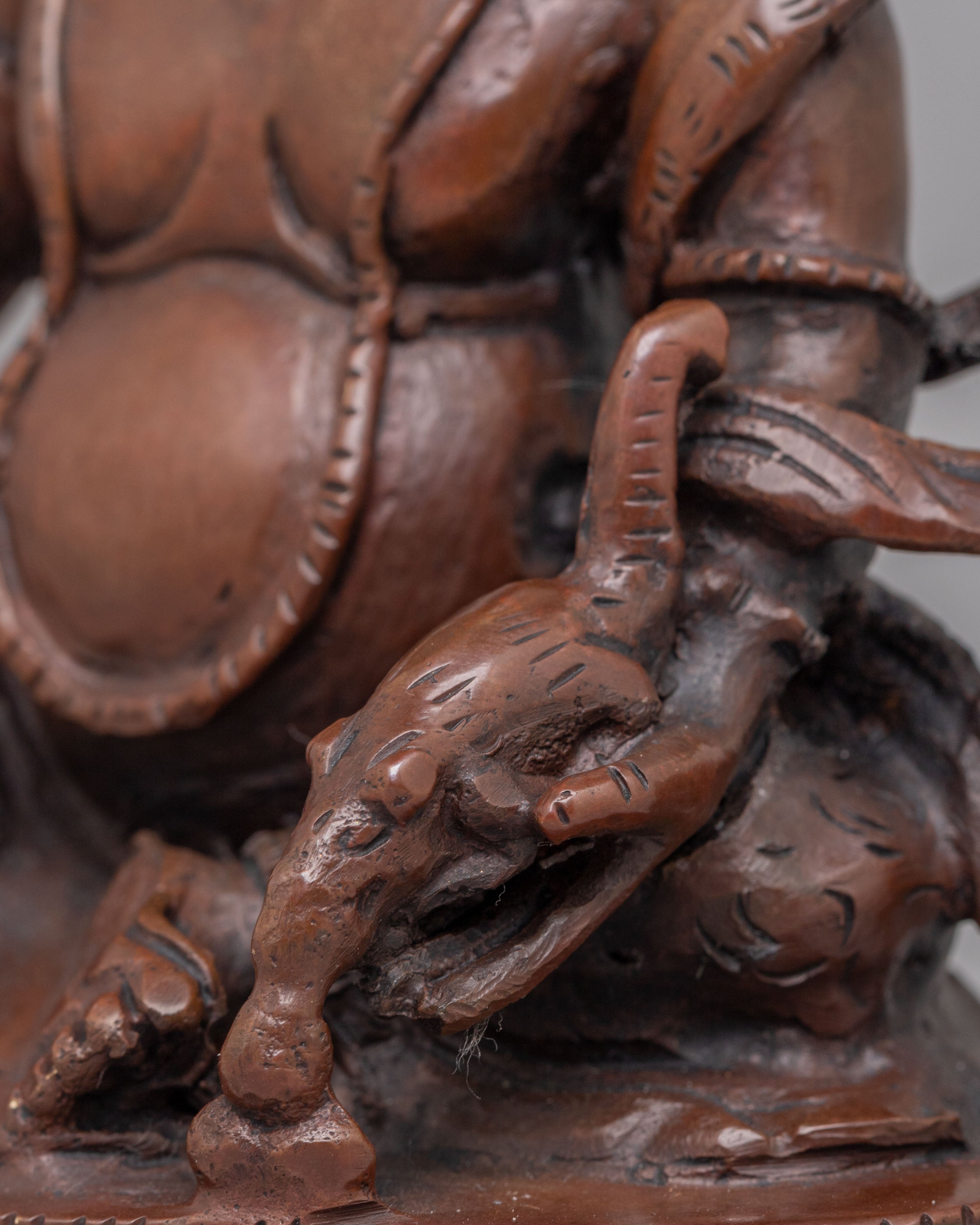Spiritual Dzambhala Shrine Statue | Copper Body with 24K Gold Plating