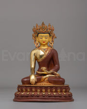 Spiritual Crowned Shakyamuni Buddha Statue | Altar Decor