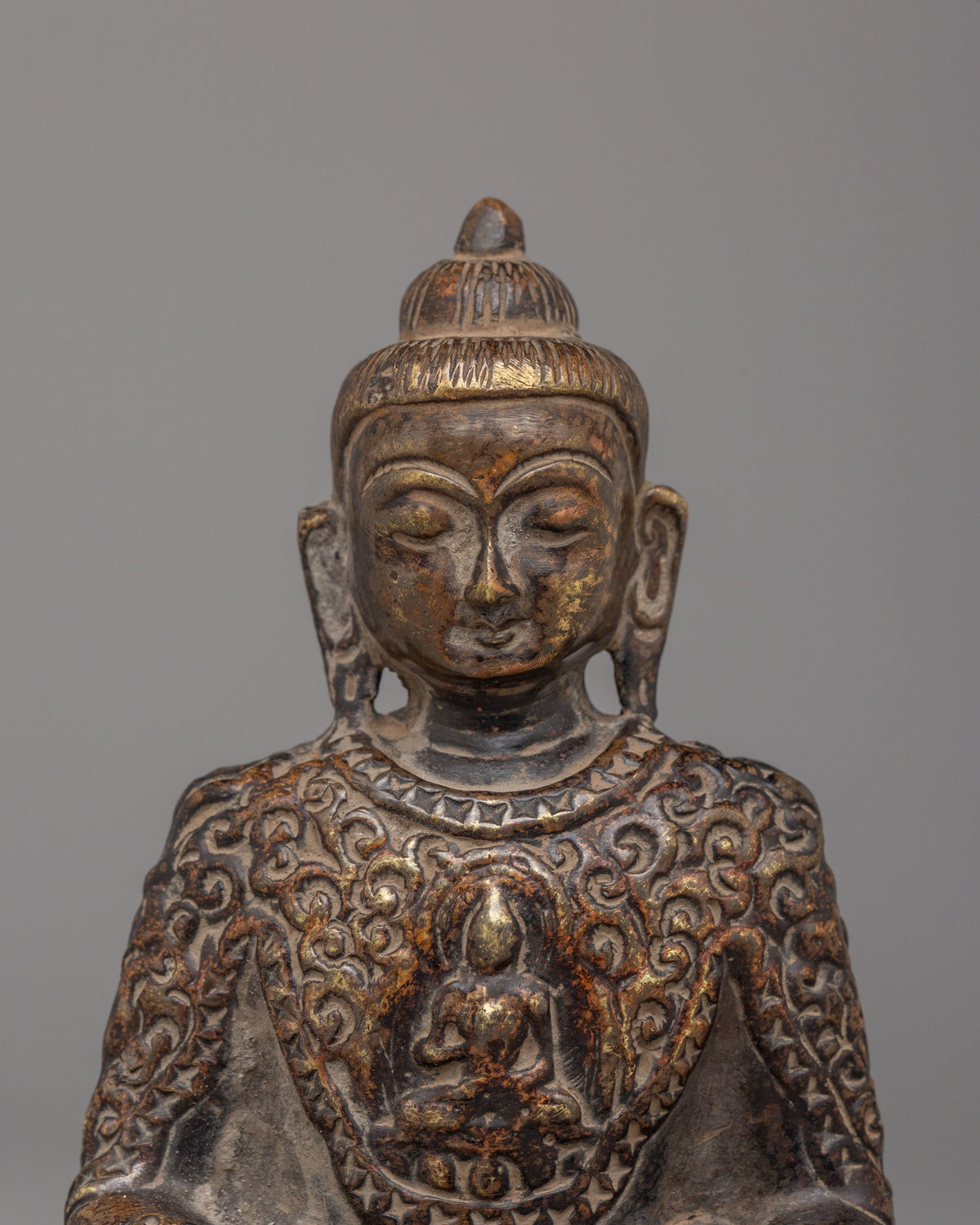 Spiritual Amitabha Buddha Altar Statue | Handcrafted Copper Statue