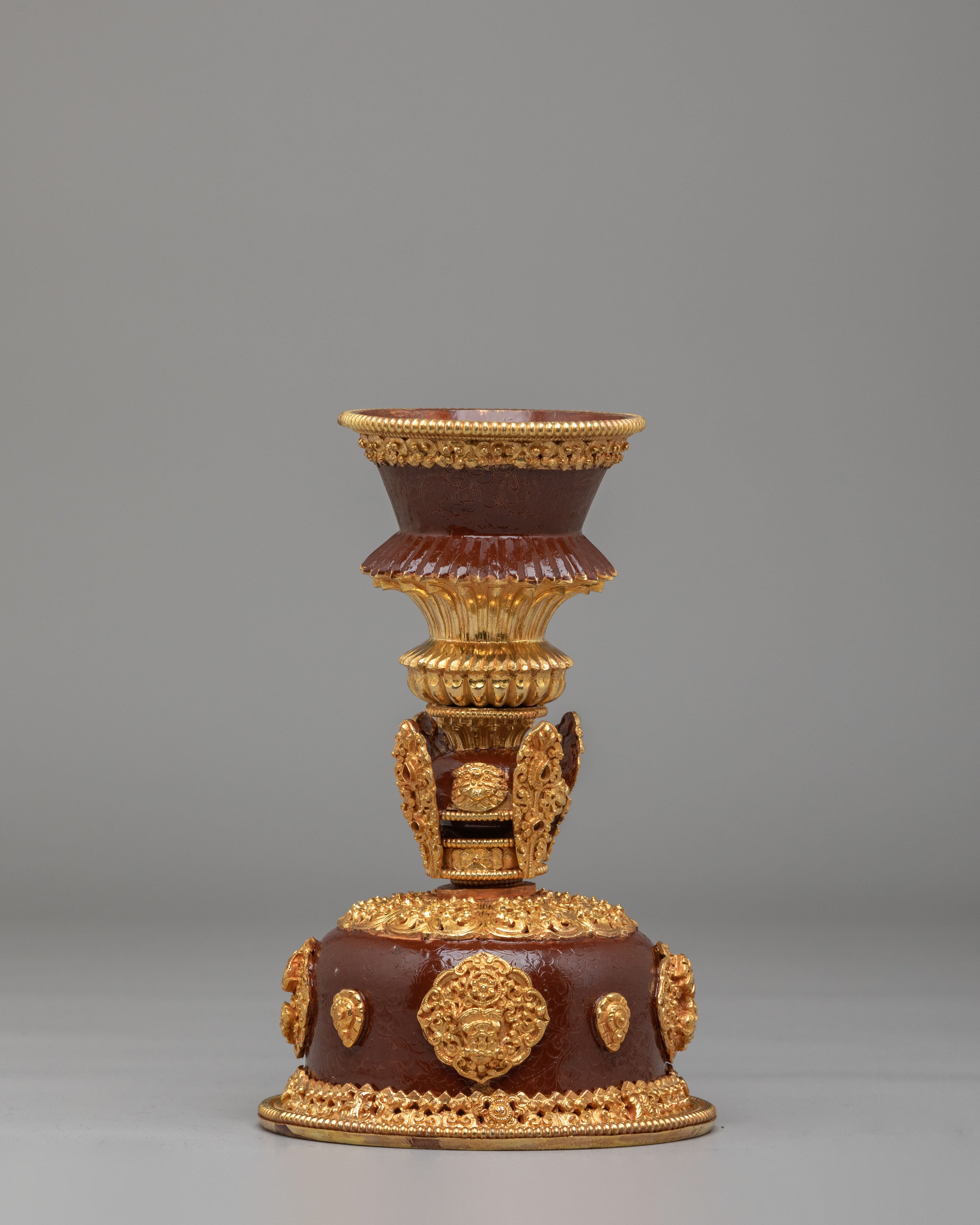 Handmade Ritual Buddhist Butter Lamp | Traditional Light Offering Vessel