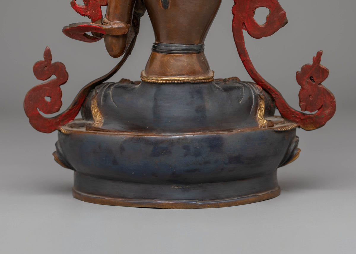Handcrafted Copper Manjushri Statue | Wisdom Deity