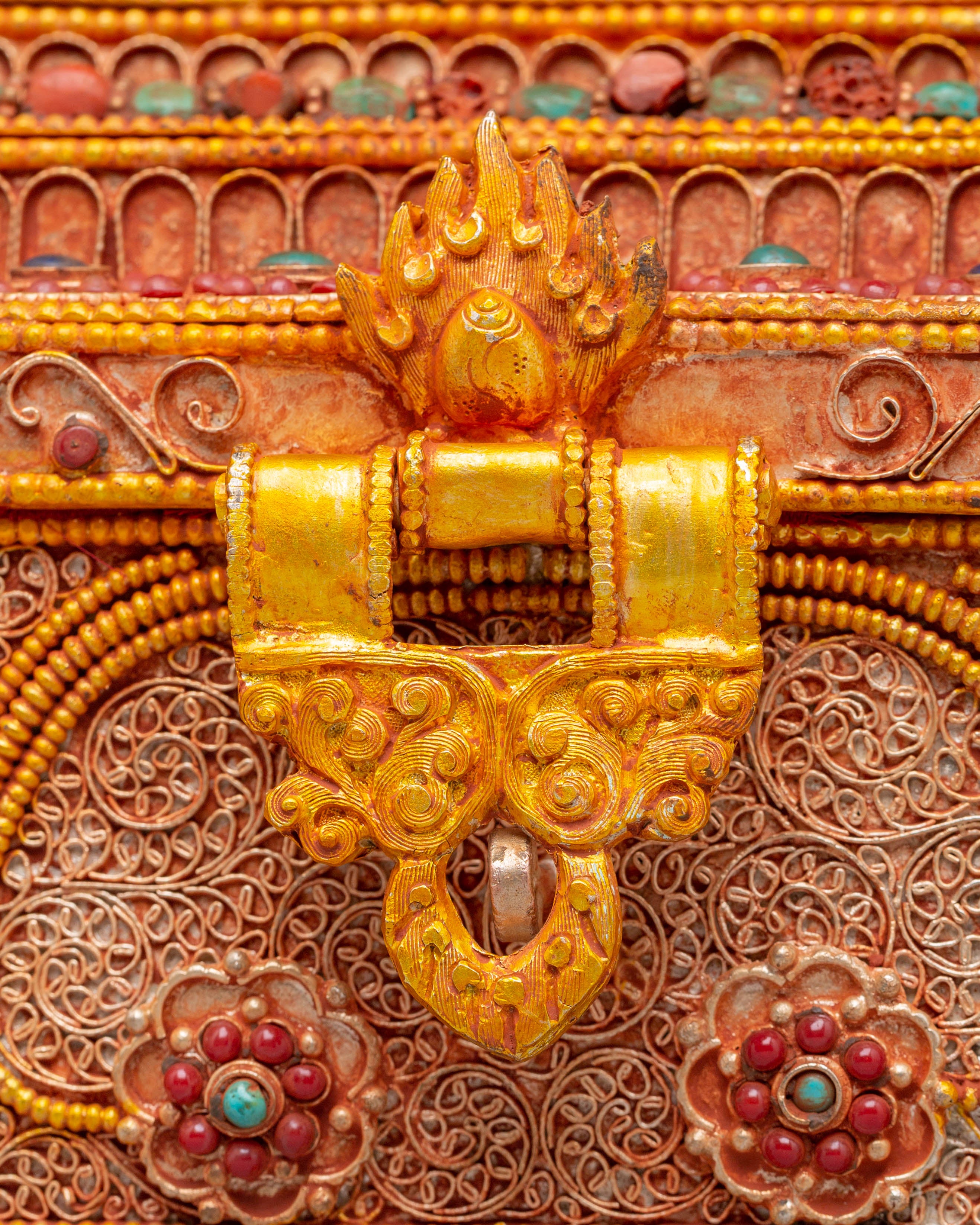 Himalayan Buddhist Treasure Box | Handcrafted Tibetan Decor