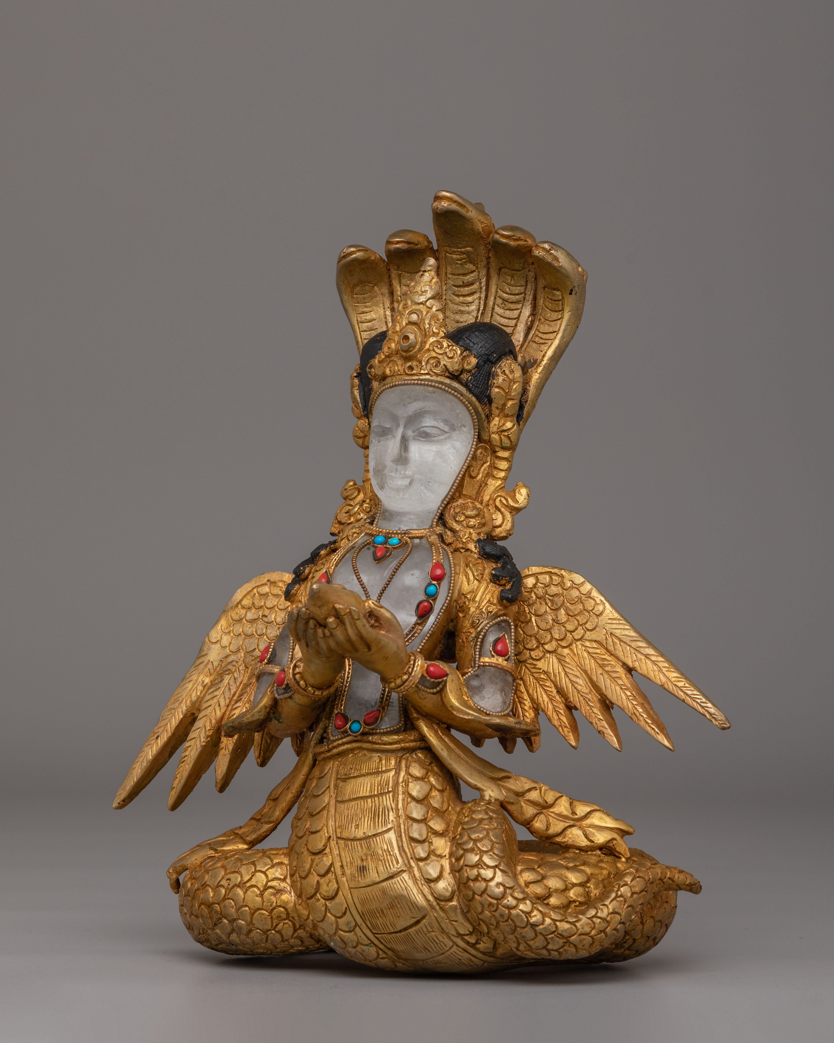 Handmade Nagkanya Deity Statue | Sacred Hindu Deity Art