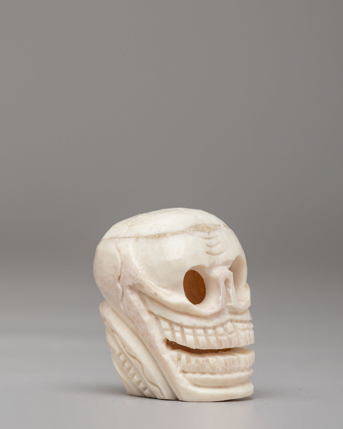 Buddhist Skull Sculpture | Handcrafted Skull Art for Meditation
