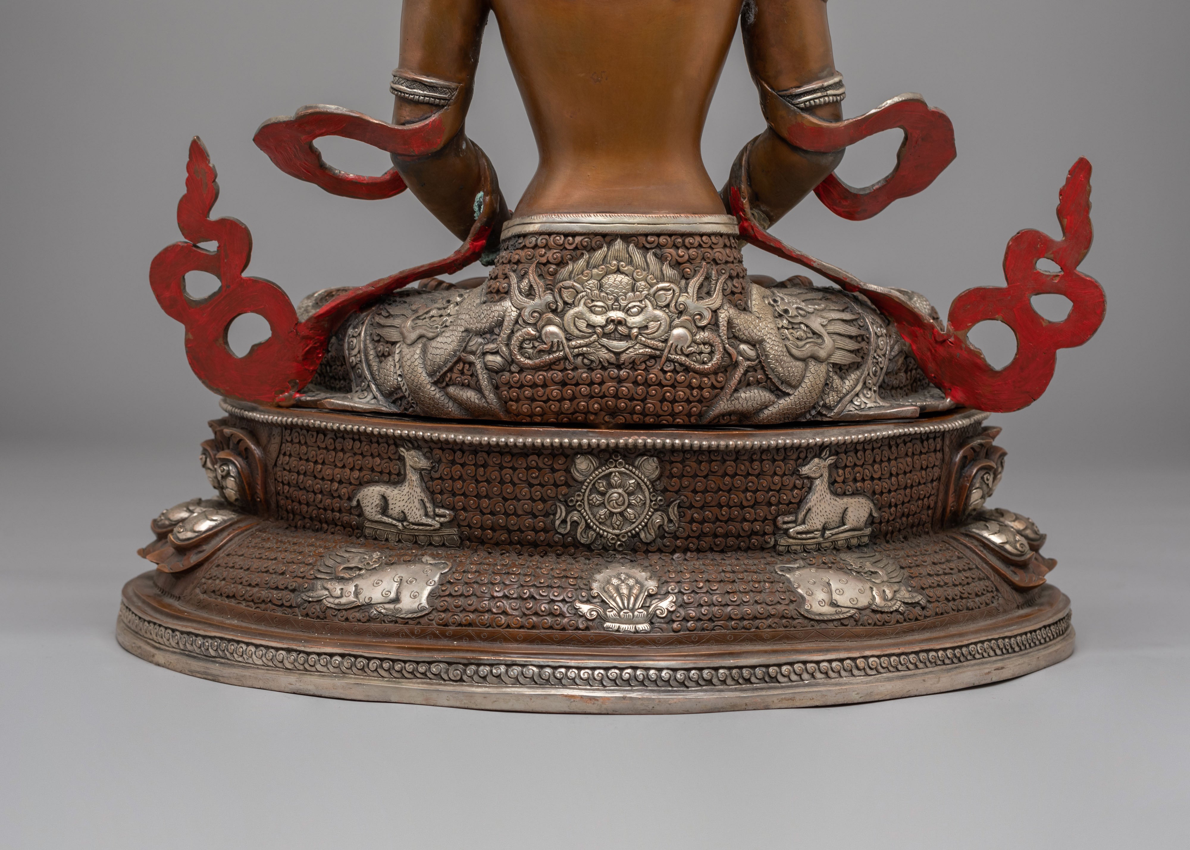 Divine Protection Amitayus Statue | Handcrafted Tibetan Deity Sculpture