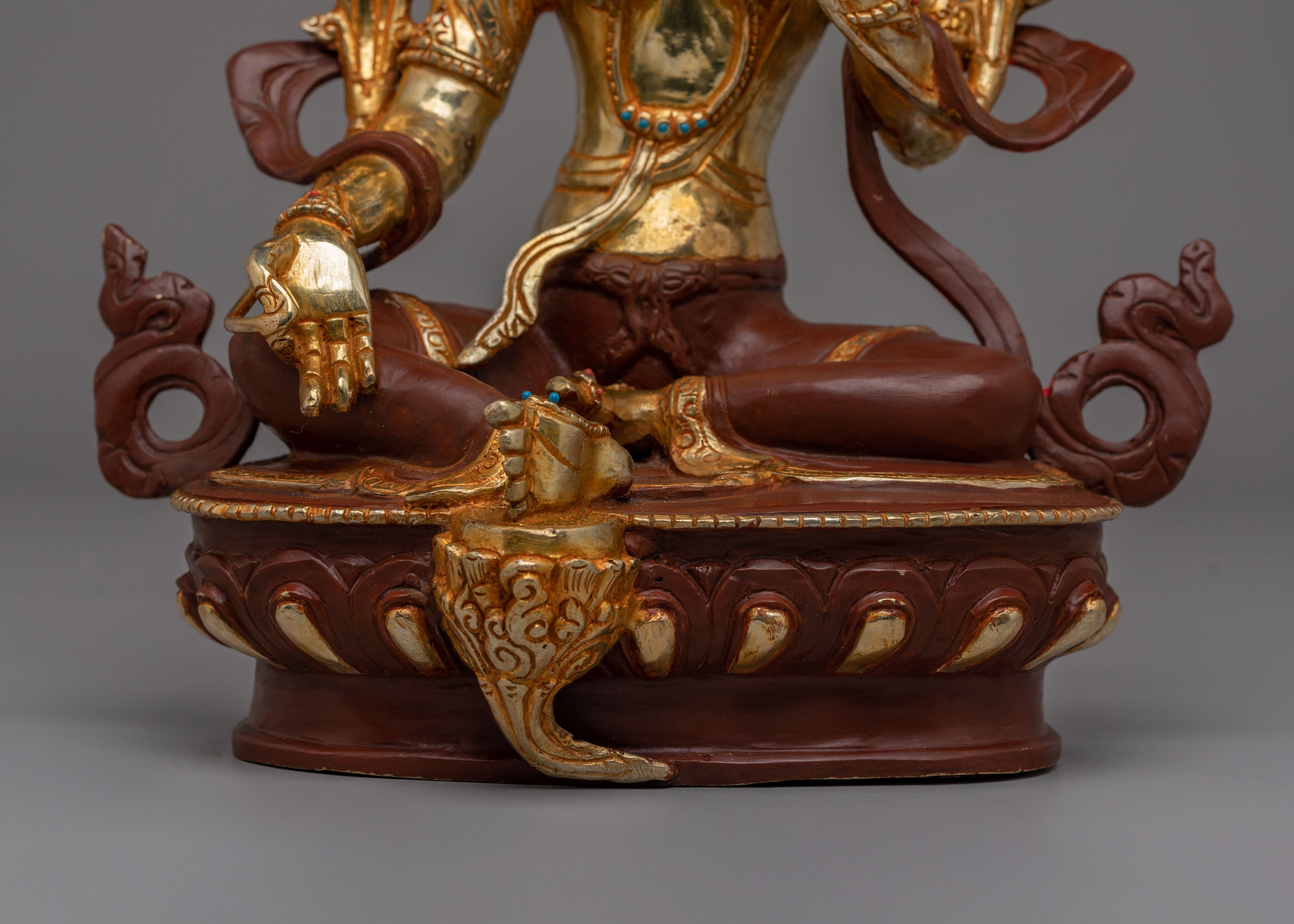 Sacred Green Tara Copper Statue | Himalayan Art