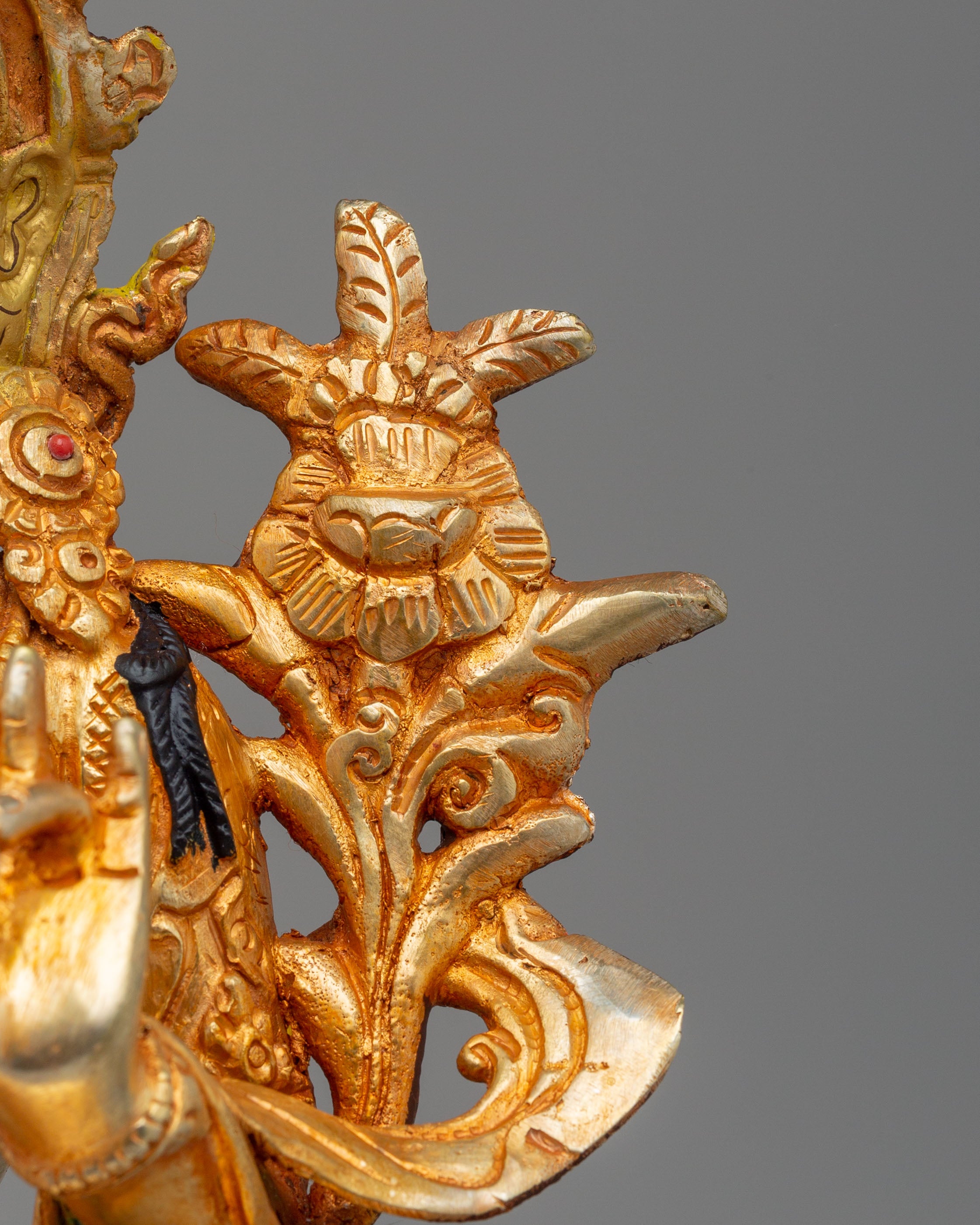 Vajrayana Green Tara Compassion Deity Statue | Tibetan Handmade Art