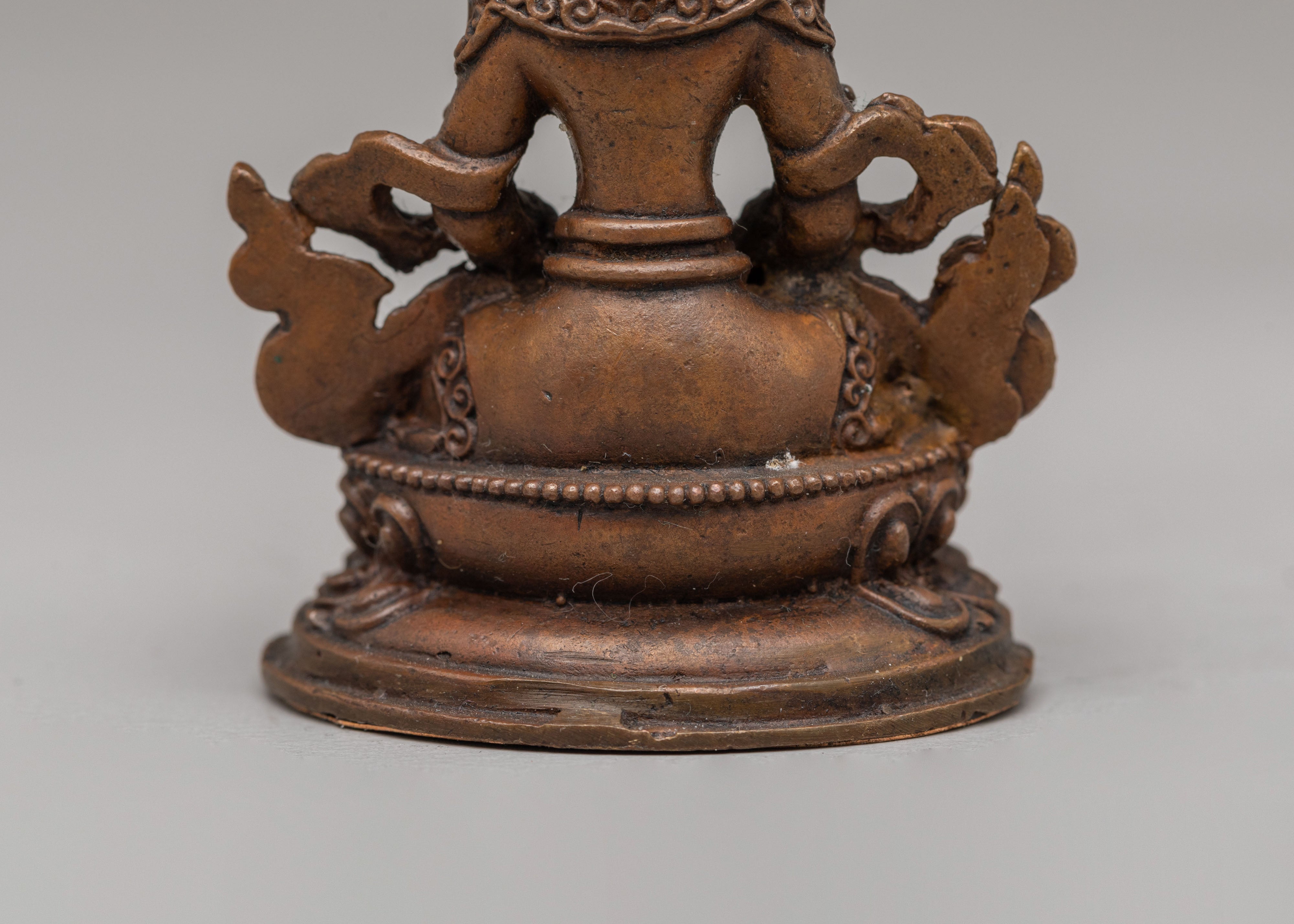 Himalayan Amitayus Buddha Statue | Handmade Oxidized Copper Sculpture
