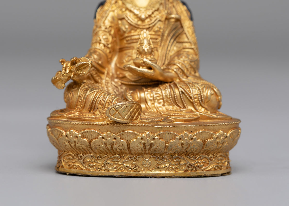 Handmade Guru Rinpoche Deity Statue | Padmasambhava Figurine for Meditation