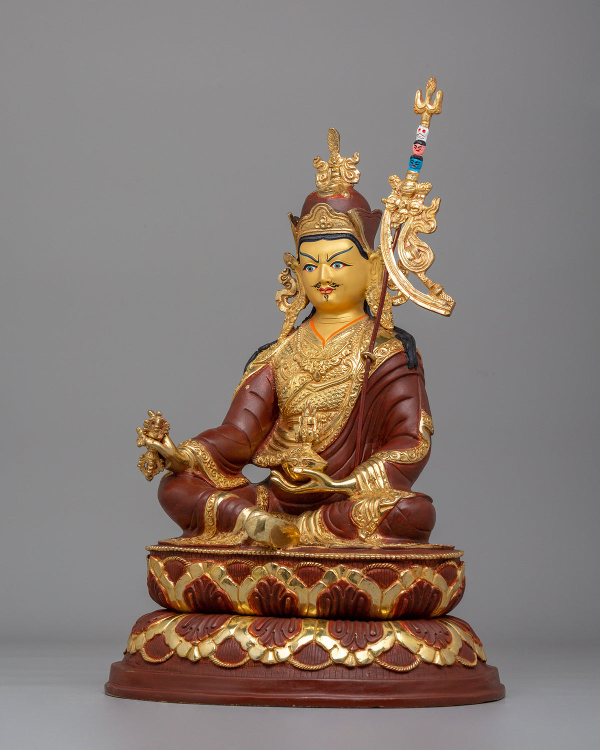 Religious Guru Rinpoche Handcrafted Statue | Tibetan Padmasambhava Figure