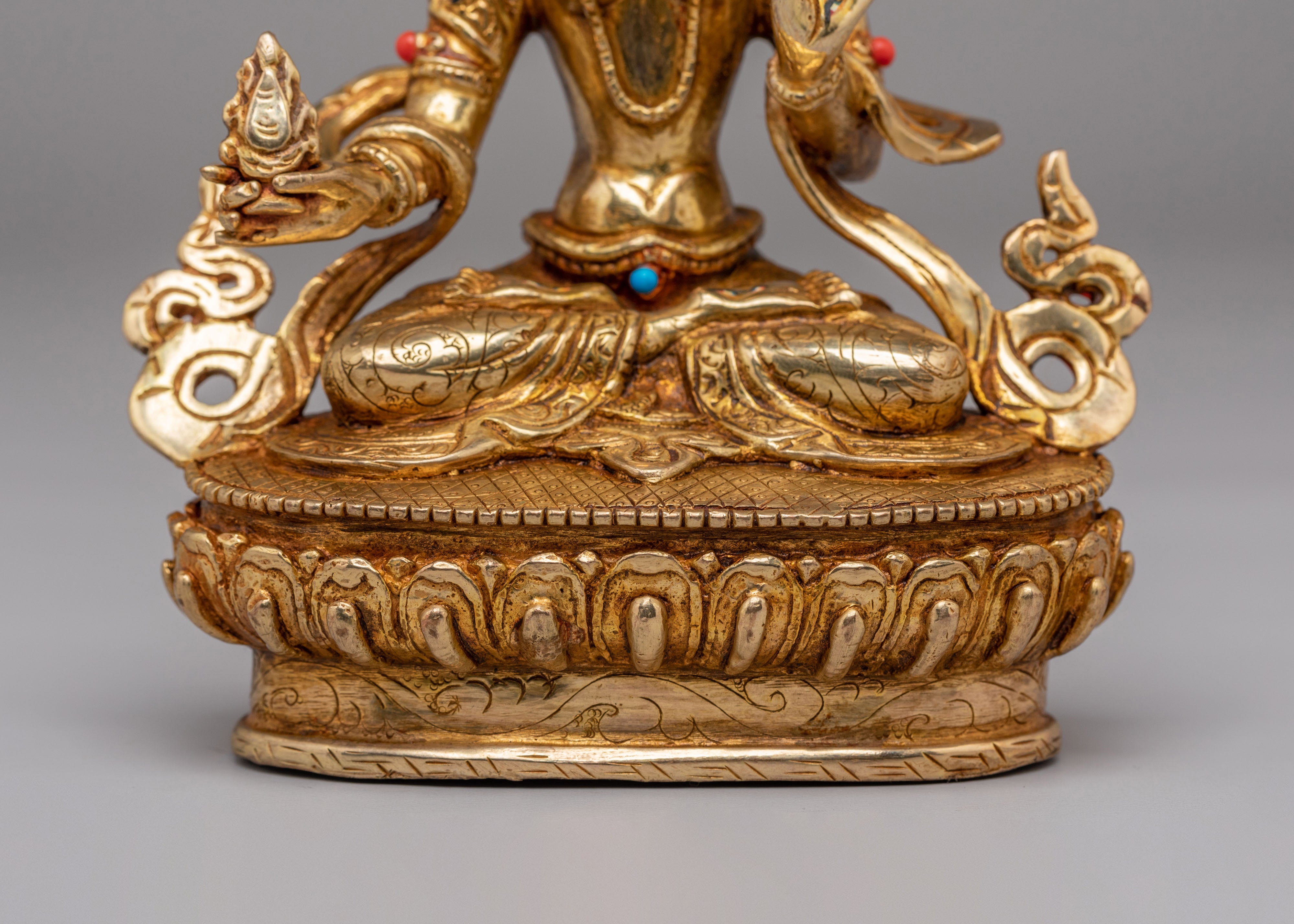 Sacred Tibetan Dukar Sculpture | White Parasol Protection Deity