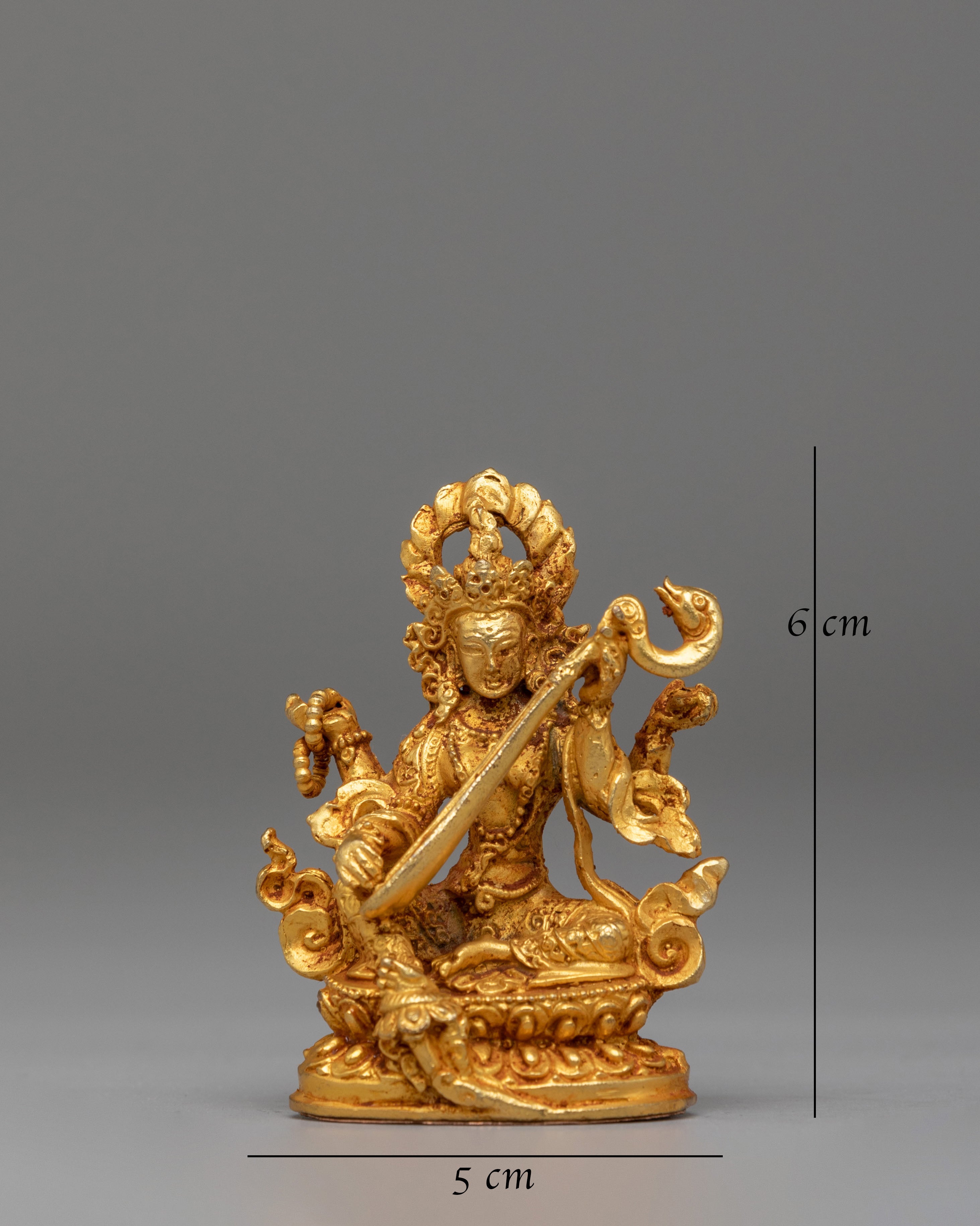 Traditional Saraswati Altar Statue | Goddess of Wisdom Decor