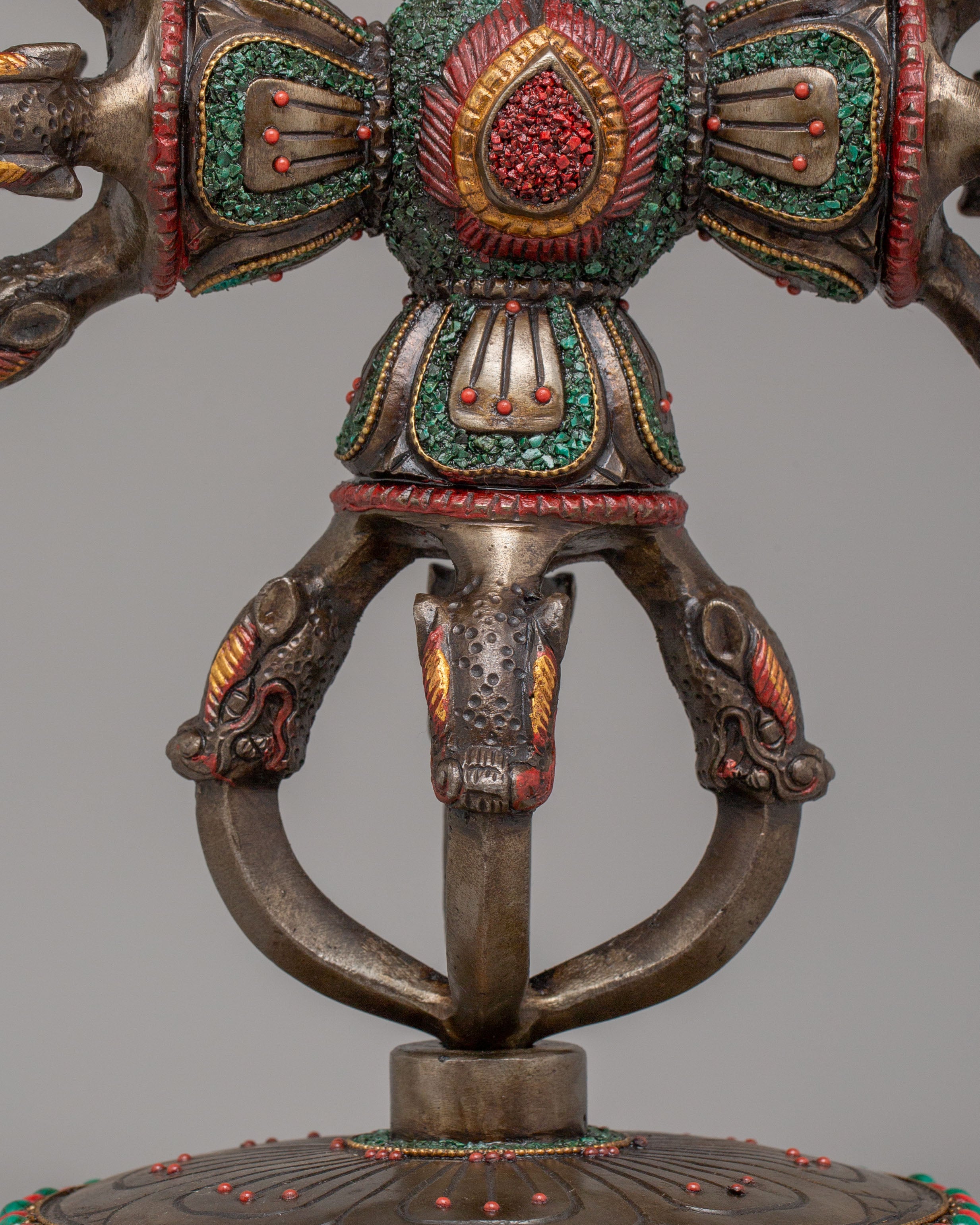 Buddhist Bishwo Vajra with Stand | Sacred Altar Symbol