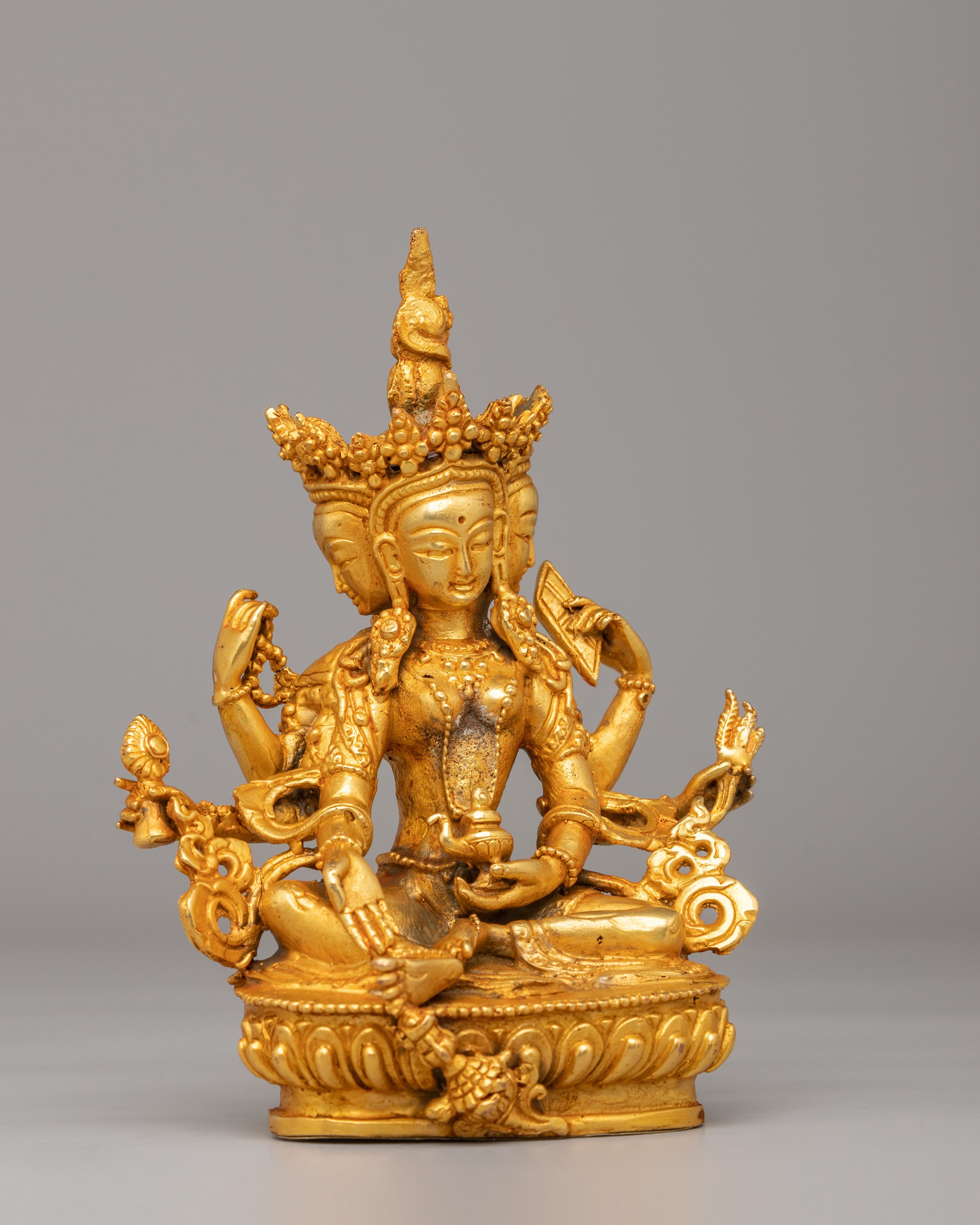 Wealth Deity Vasudhara Statue | Tibetan Goddess Figurine for Abundance
