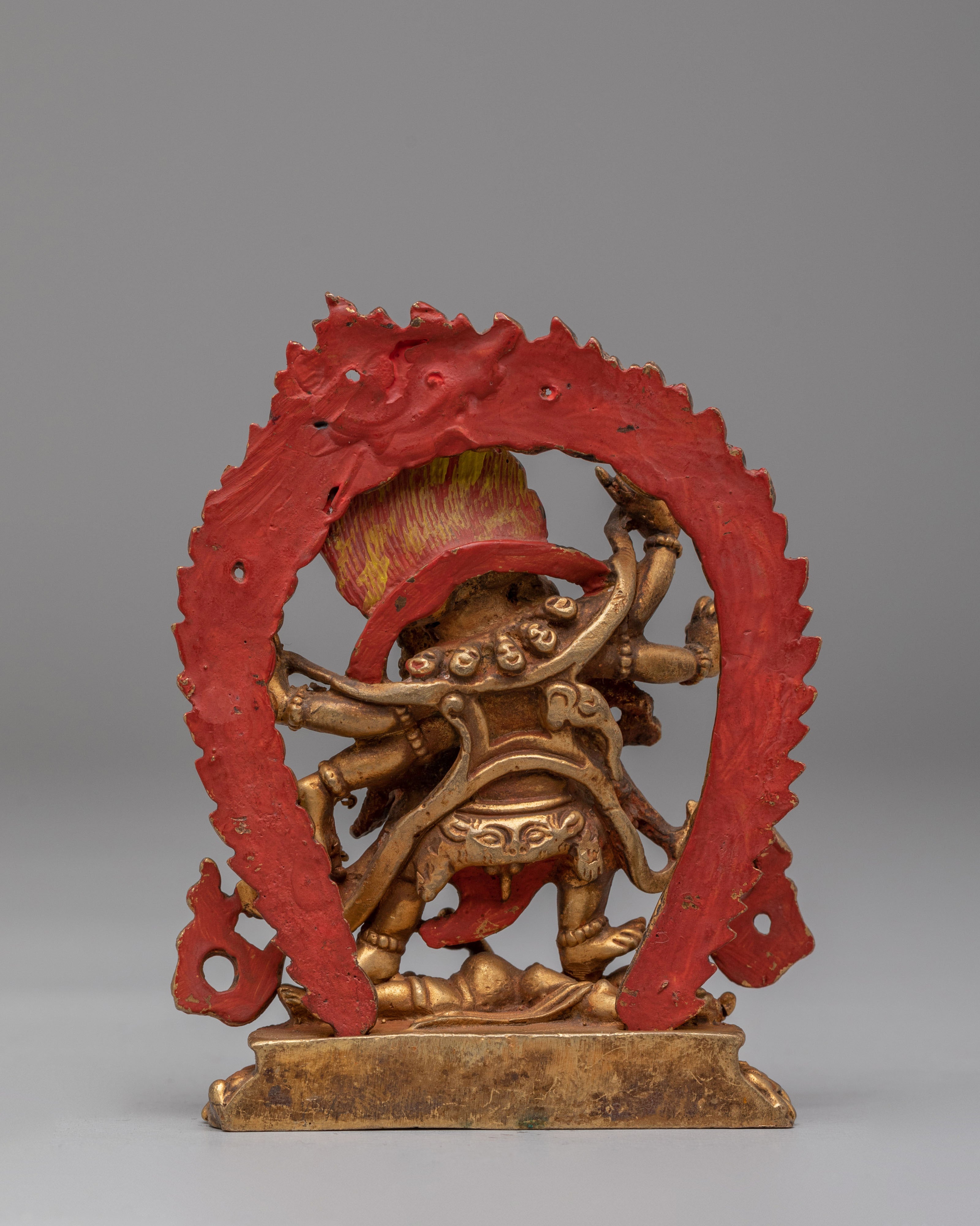 Six-Armed Mahakala Statue for Protection | Wrathful Deity Sculpture
