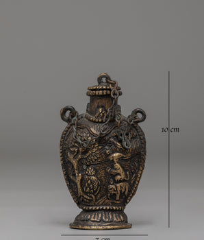 Buddhist Four Harmonious Friends Snuff Pot | Symbolizing Unity and Friendship