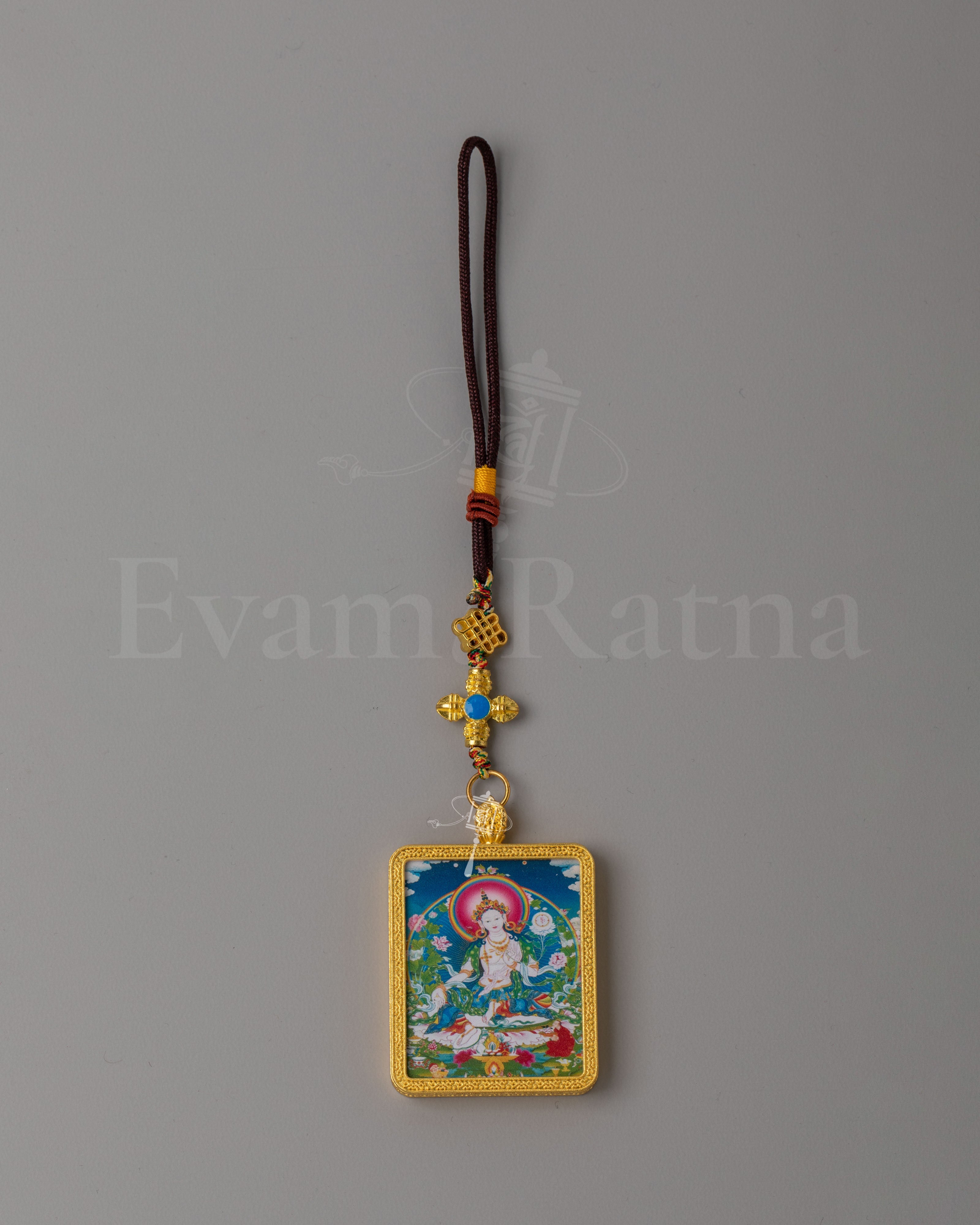 Tibetan White Tara Pendant 